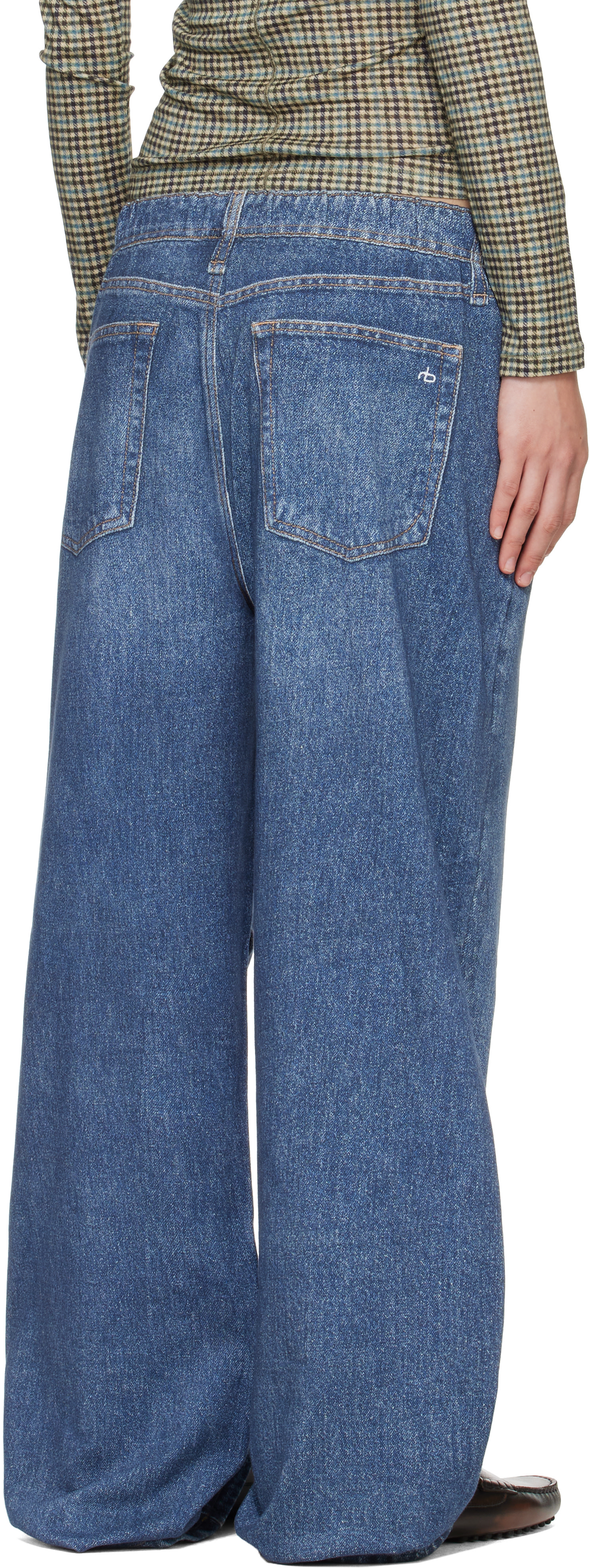 rag & bone - Pantalon ample bleu en Miramar