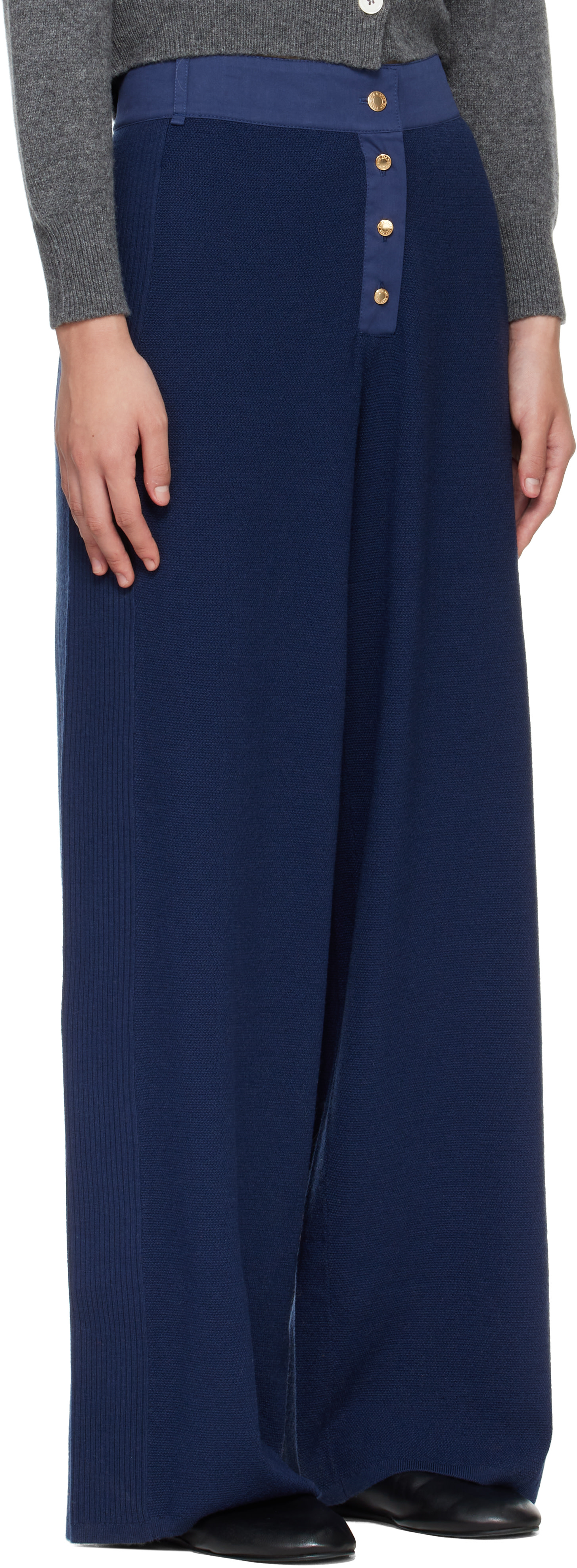 rag & bone - Pantalon ample Lucy bleu marine
