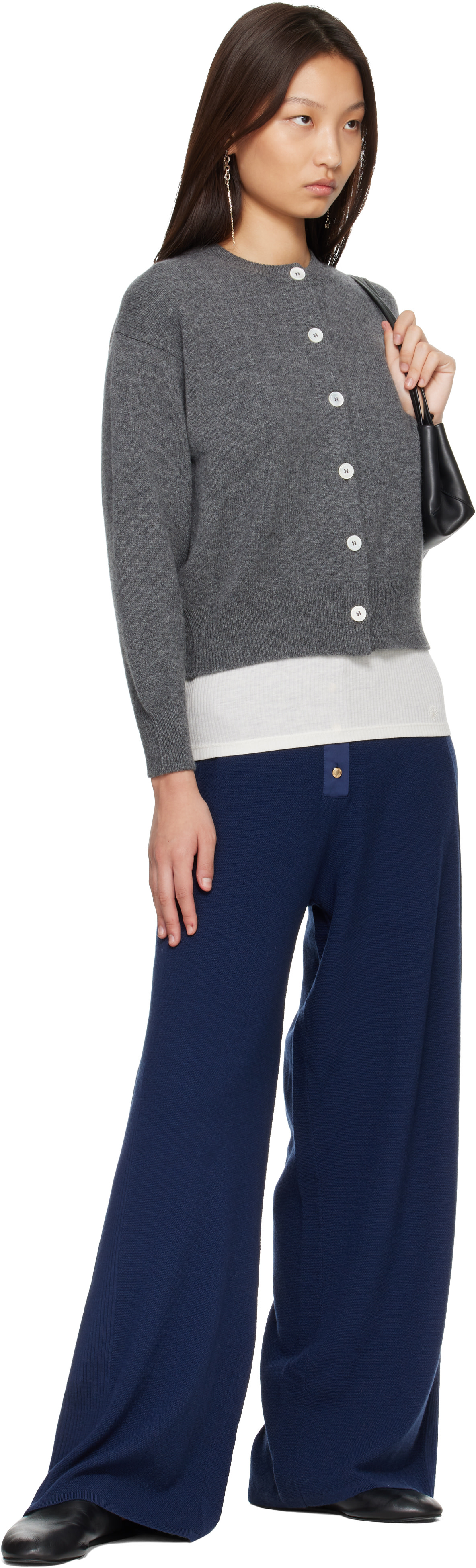 rag & bone - Pantalon ample Lucy bleu marine