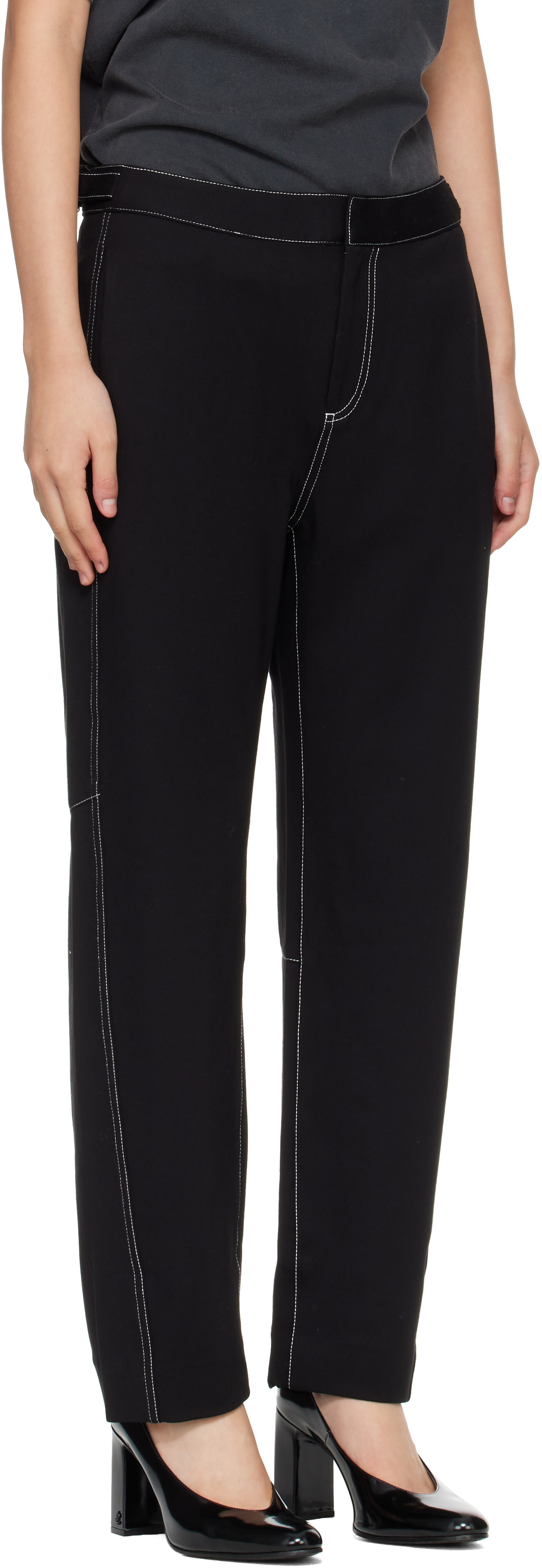 rag & bone - Pantalon écourté Vito noir