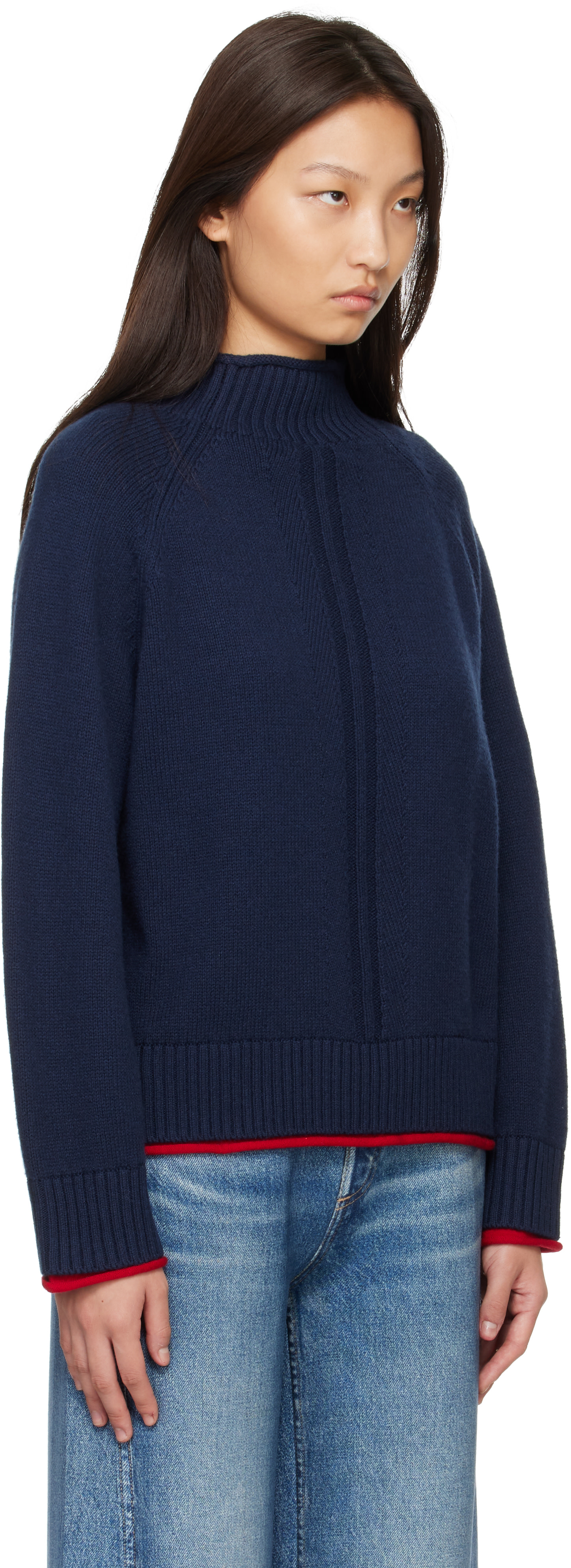 rag & bone: ネイビー Hazel Roll Neck セーター | SSENSE 日本