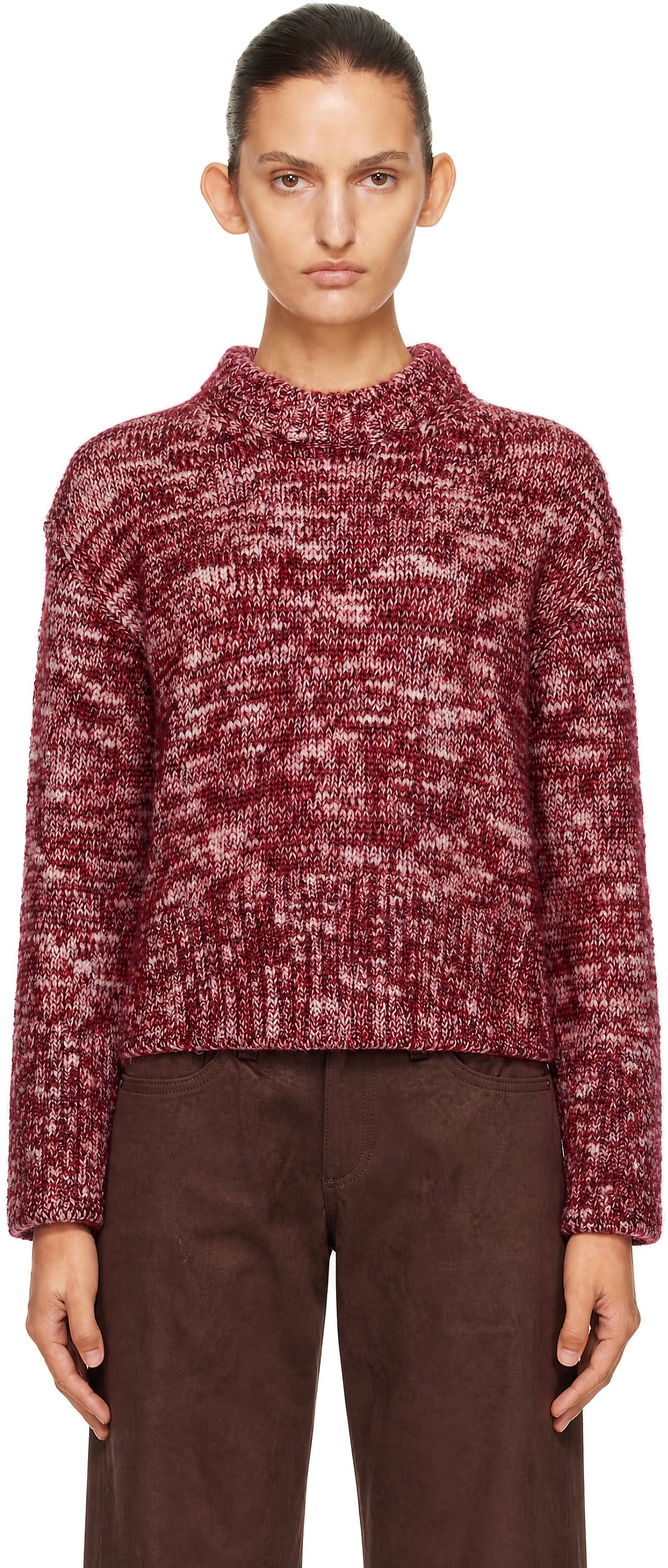 rag & bone - Pull Marlee rouge à col ras du cou