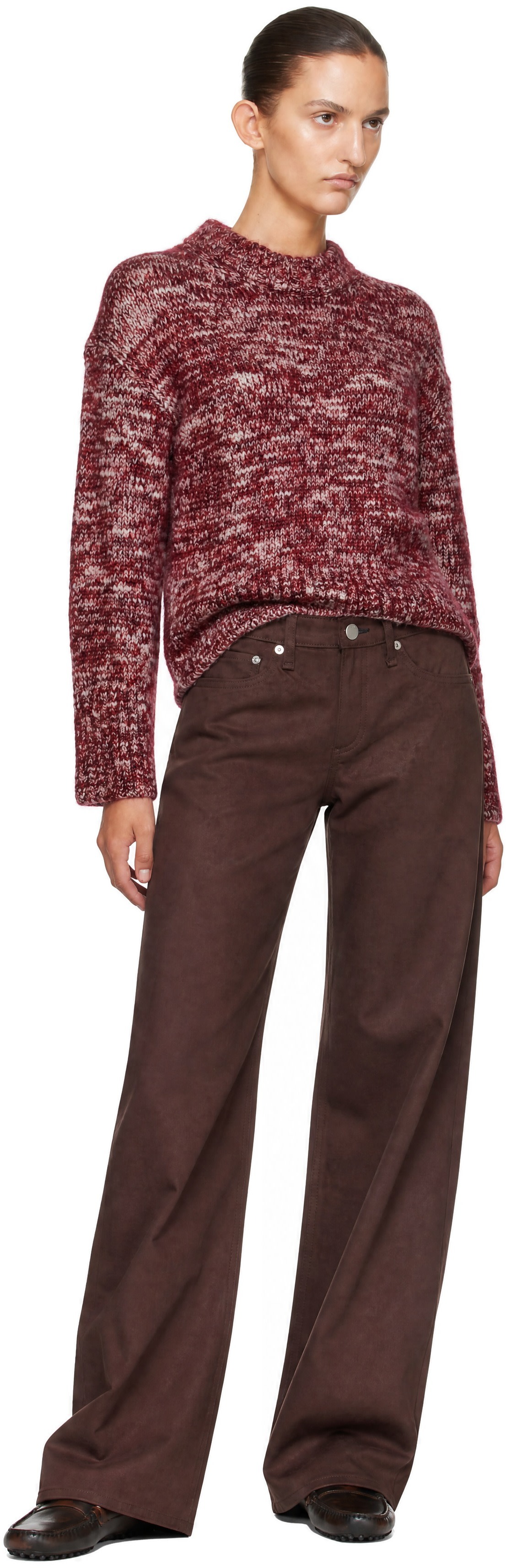 rag & bone - Pull Marlee rouge à col ras du cou