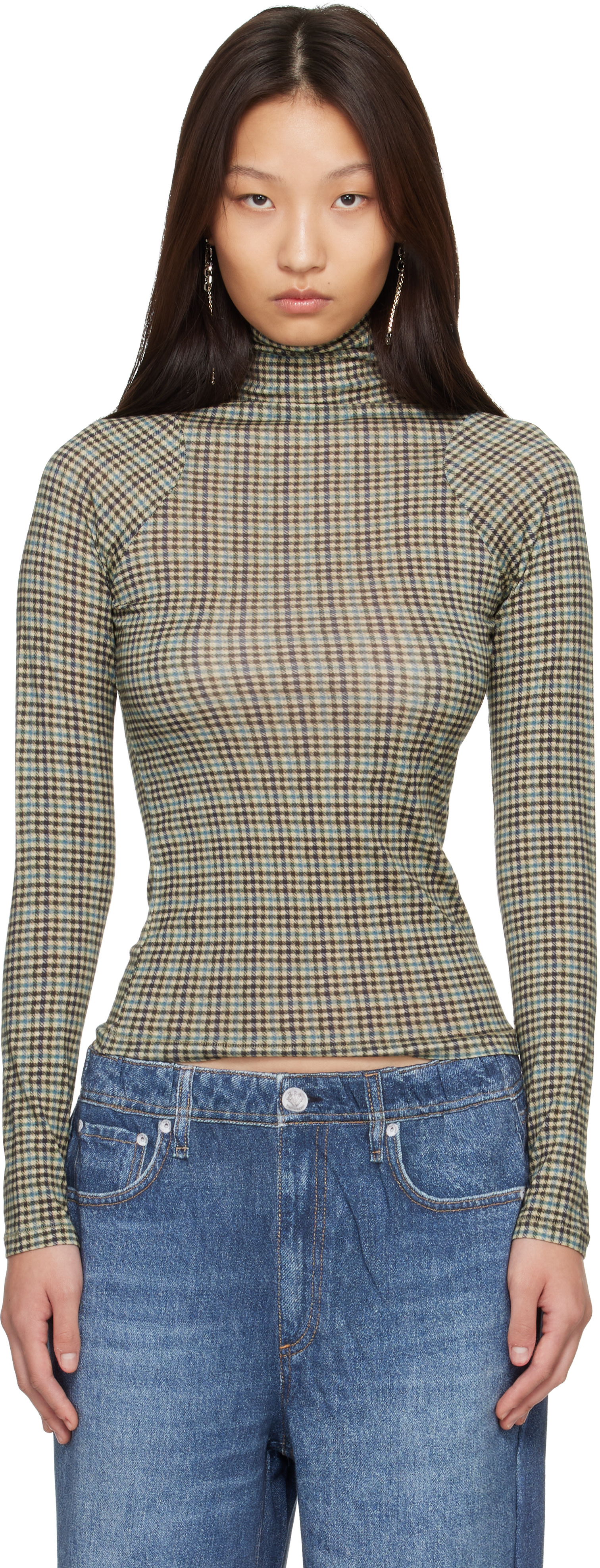 rag & bone - Col roulé Shaw vert en jersey
