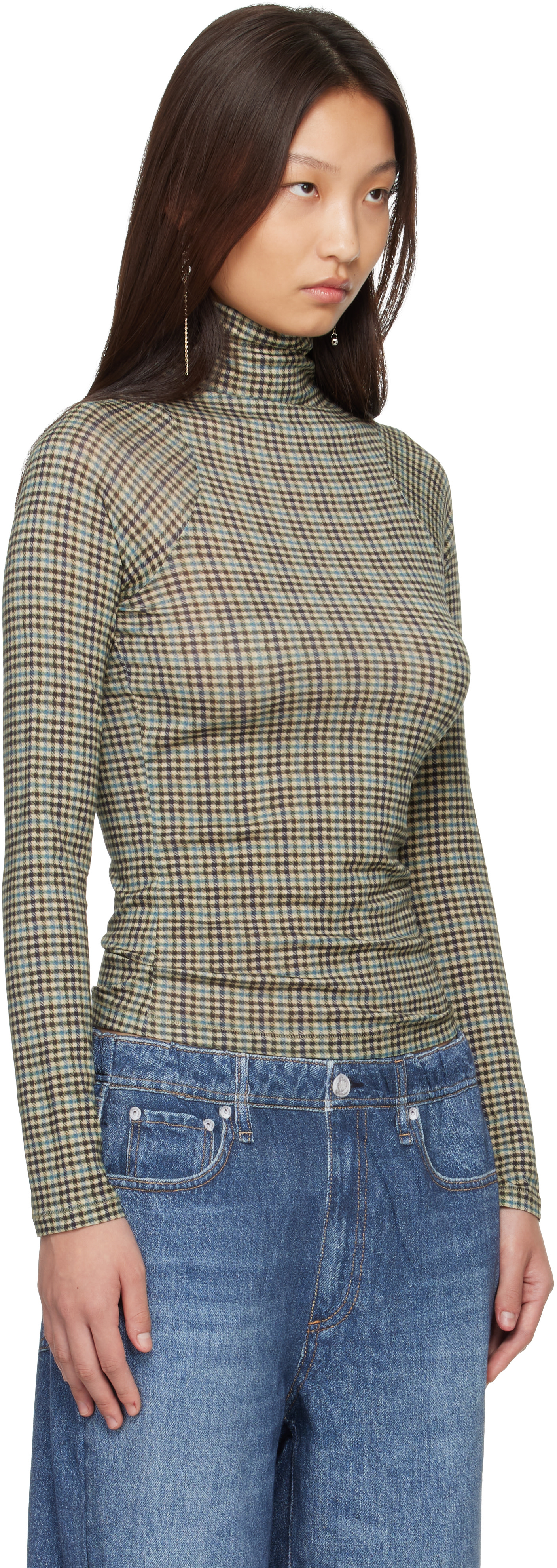 rag & bone - Col roulé Shaw vert en jersey