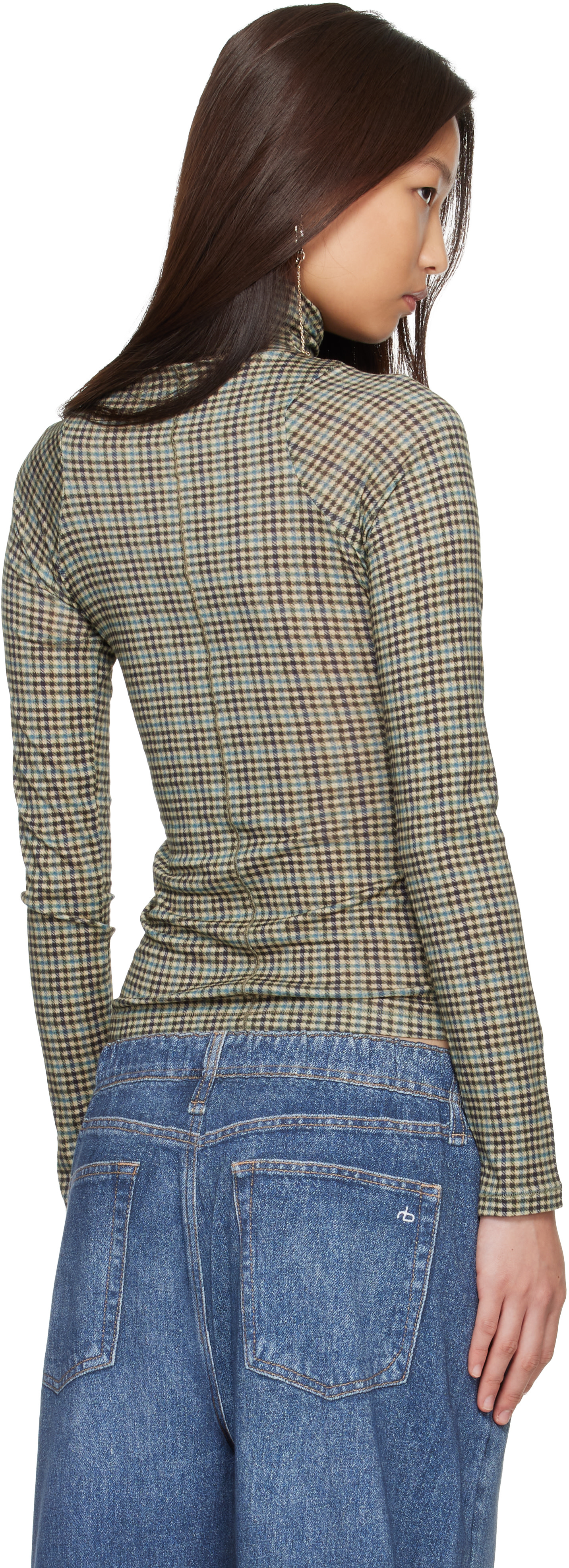 rag & bone - Col roulé Shaw vert en jersey