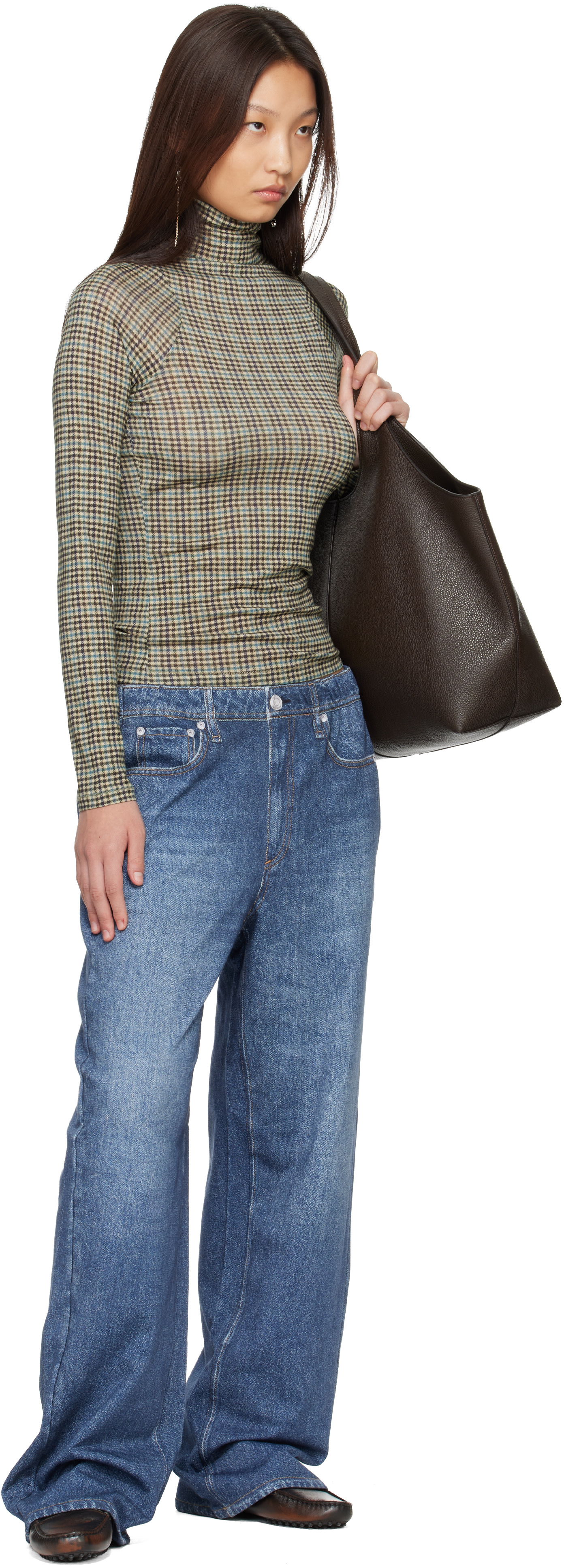 rag & bone - Col roulé Shaw vert en jersey
