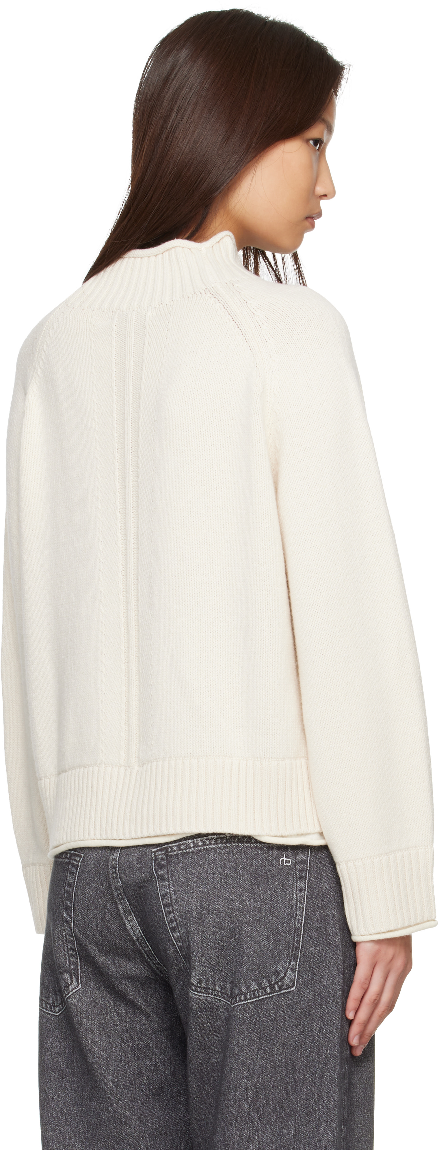 rag & bone - オフホワイト Hazel Roll Neck セーター