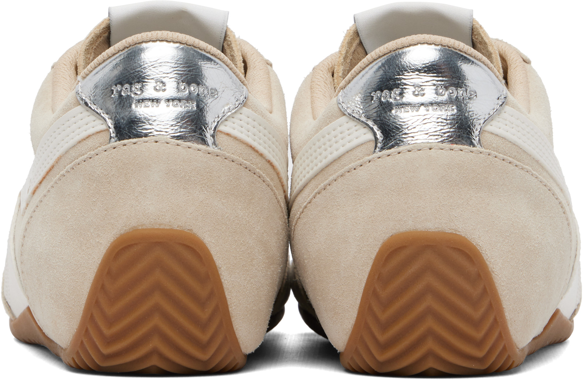 rag & bone - Baskets de course rétro étroites beiges