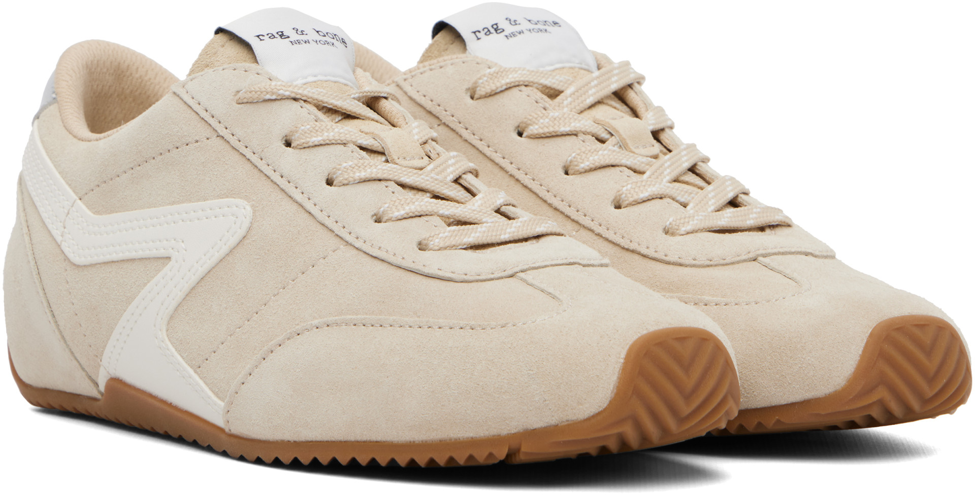 rag & bone - Baskets de course rétro étroites beiges