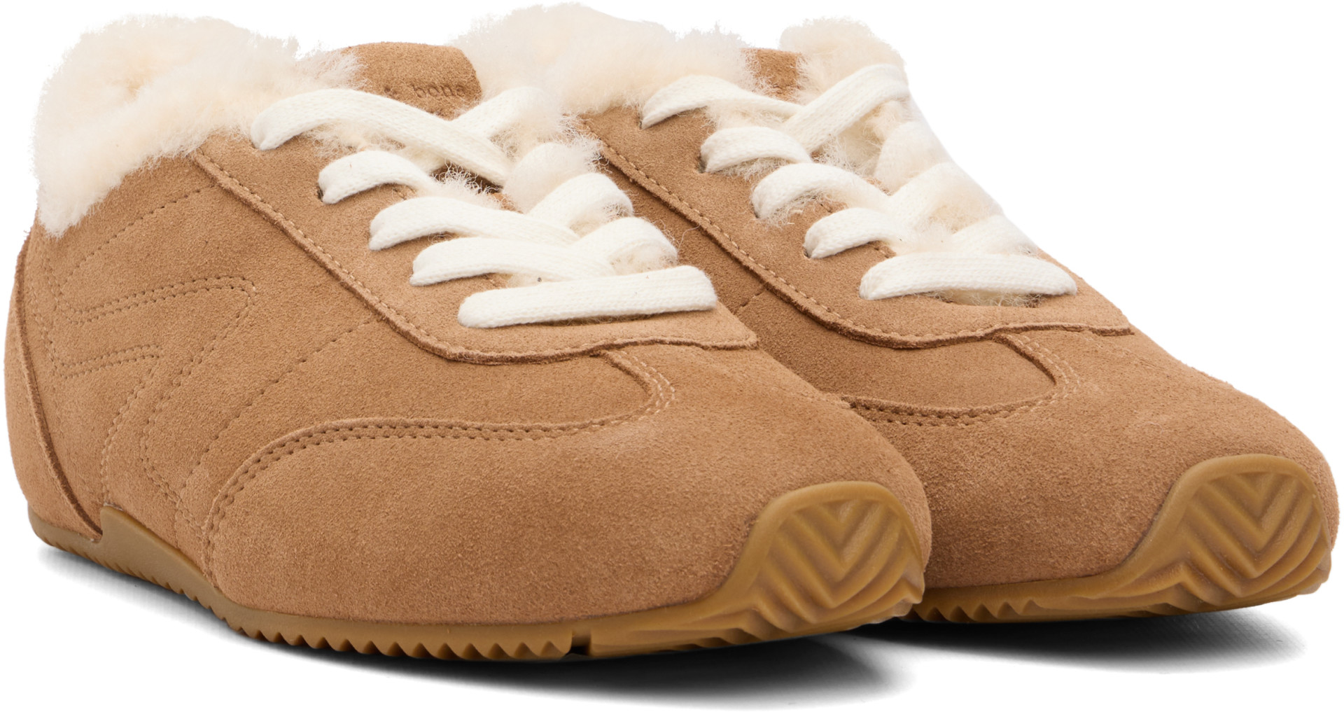 rag & bone - Baskets de course étroites rétro brun clair