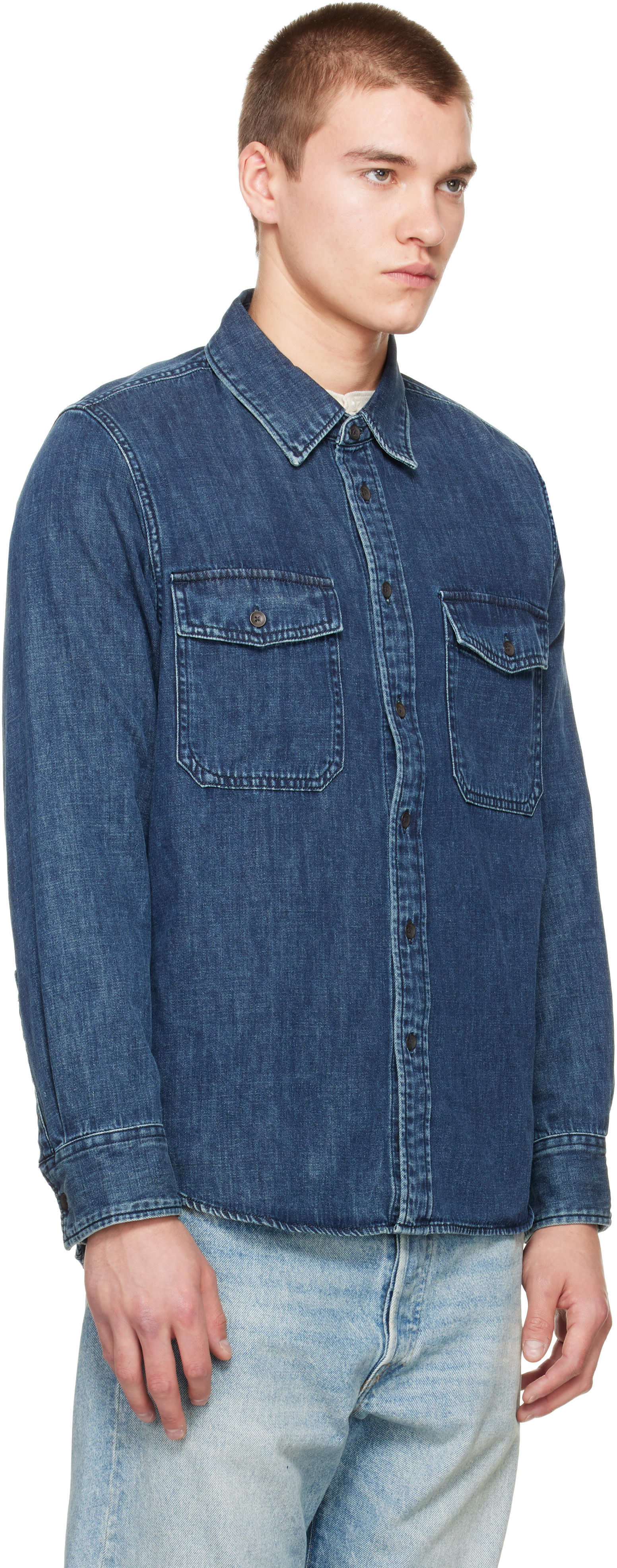 rag & bone - Blue CPO Denim Shirt