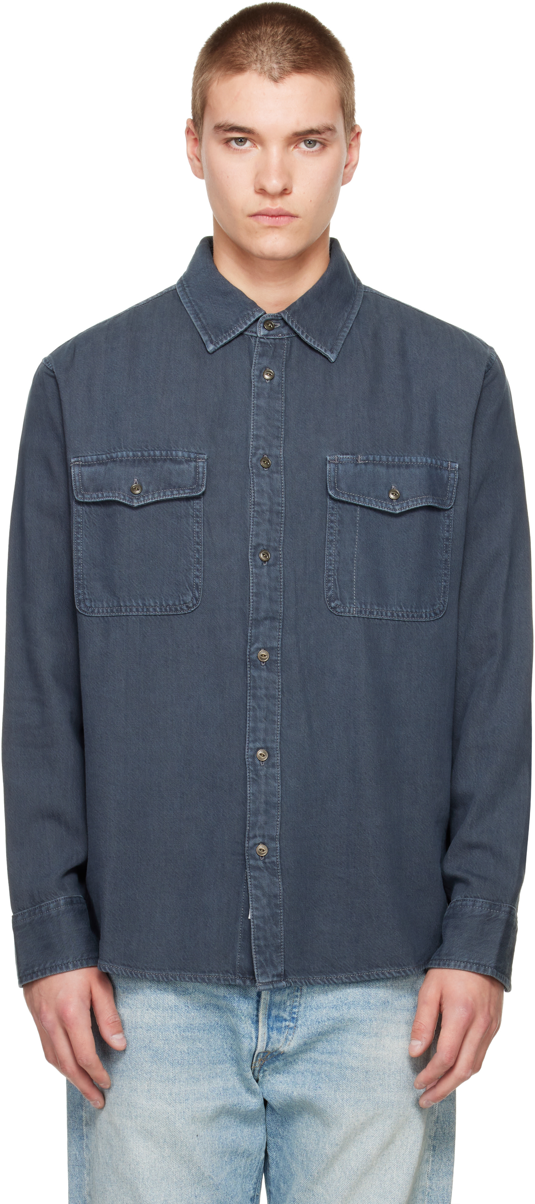 rag & bone - Chemise Jack bleue en denim