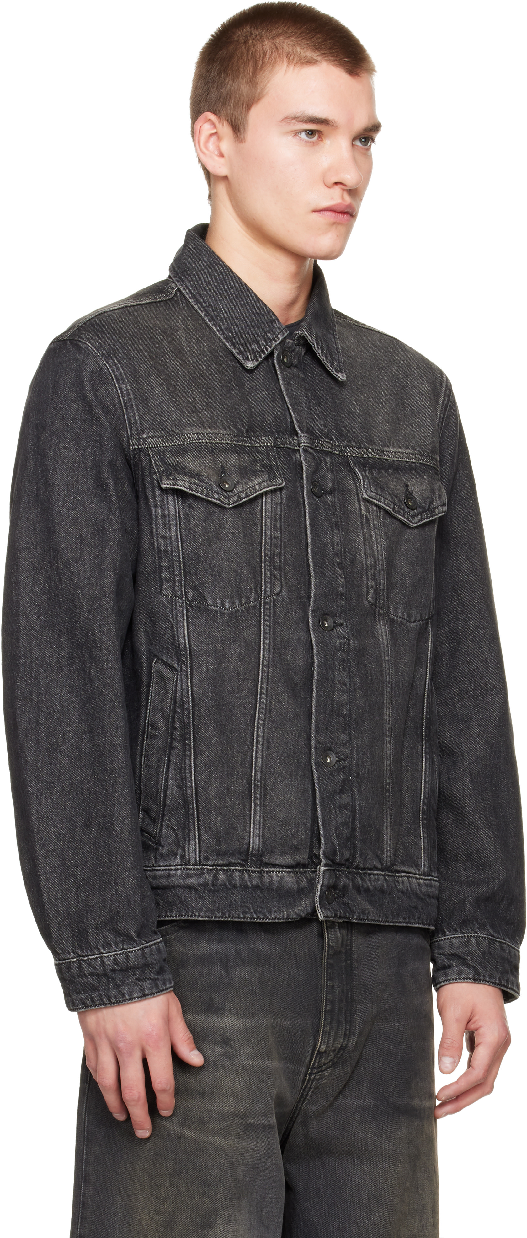 rag & bone - Black rb 3 Trucker Denim Jacket