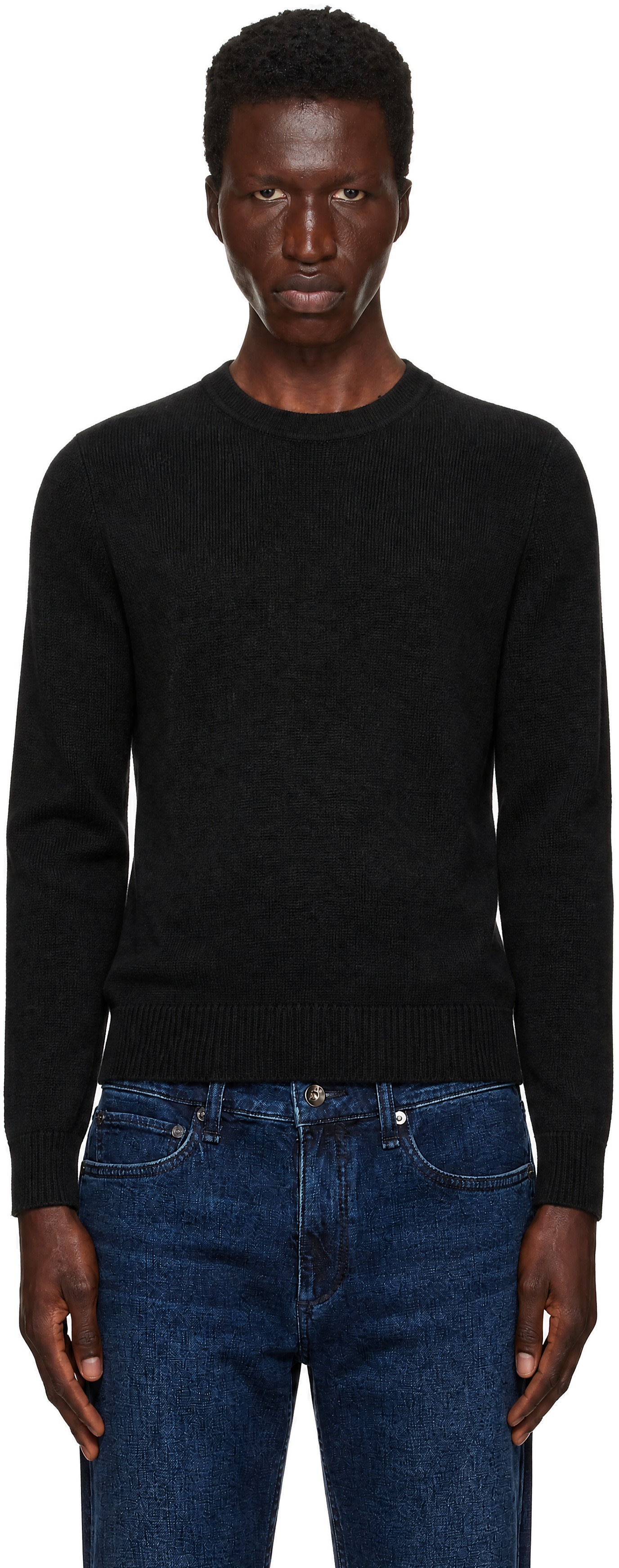 rag & bone - Pull Vernon noir en cachemire