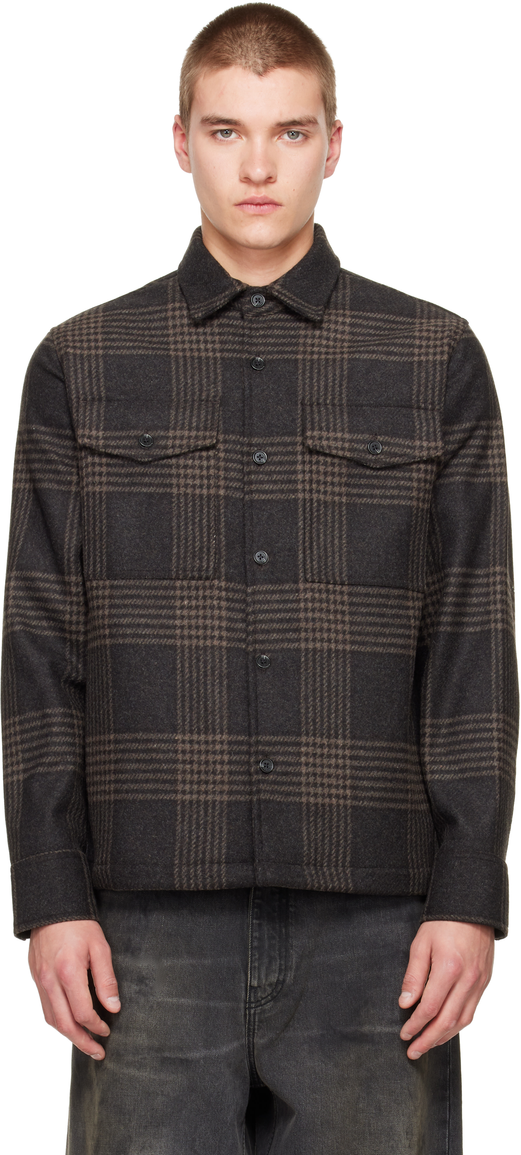 rag & bone - Brown Austin Plaid Double-Face Shirt