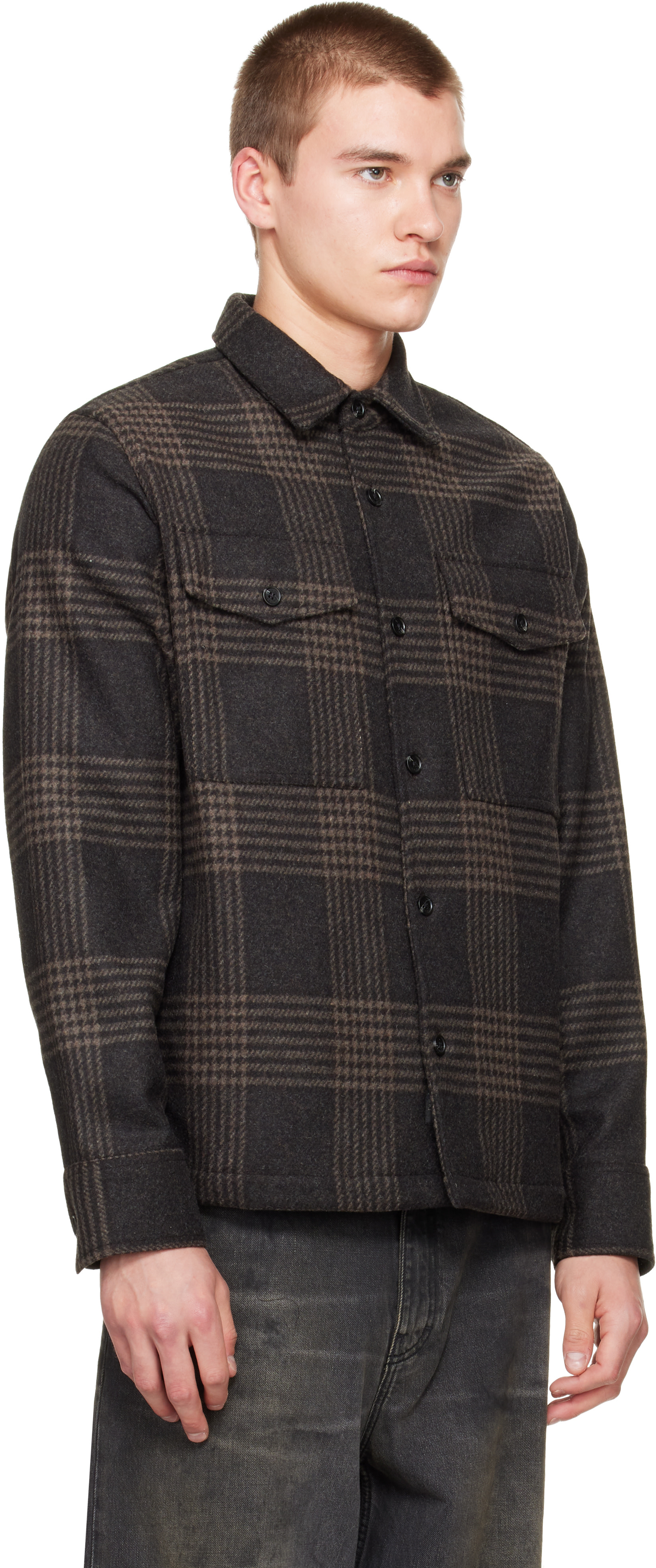 rag & bone - Brown Austin Plaid Double-Face Shirt