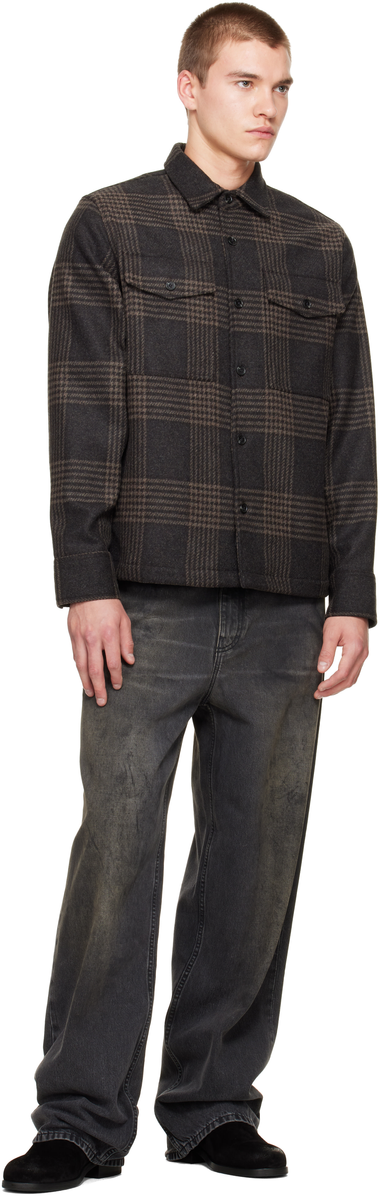 rag & bone - Brown Austin Plaid Double-Face Shirt