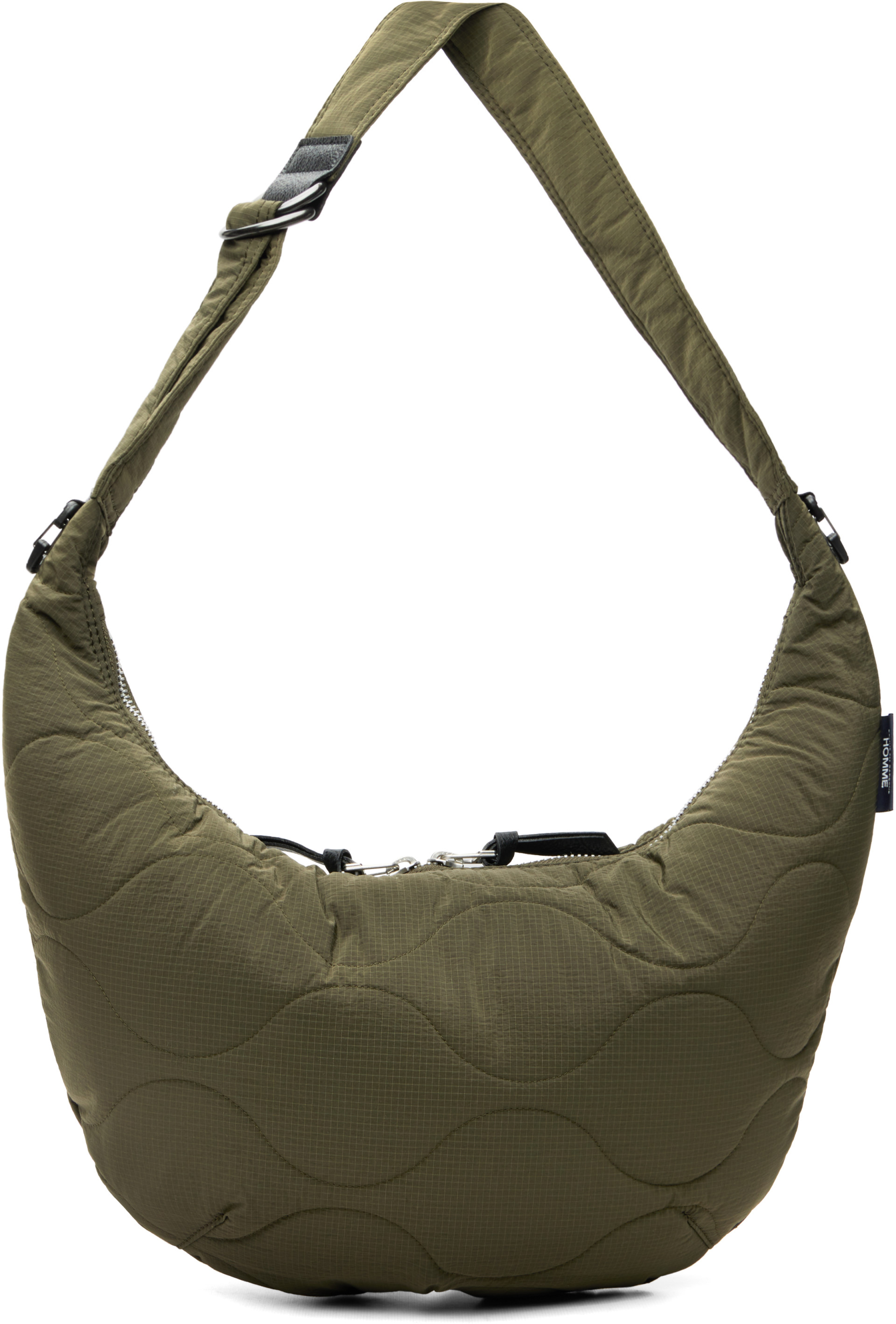 COMME des GARÇONS HOMME メッセンジャーバッグ Comme des Garçons Homme: Khaki Nylon Ripstop Messenger Bag | SSENSE