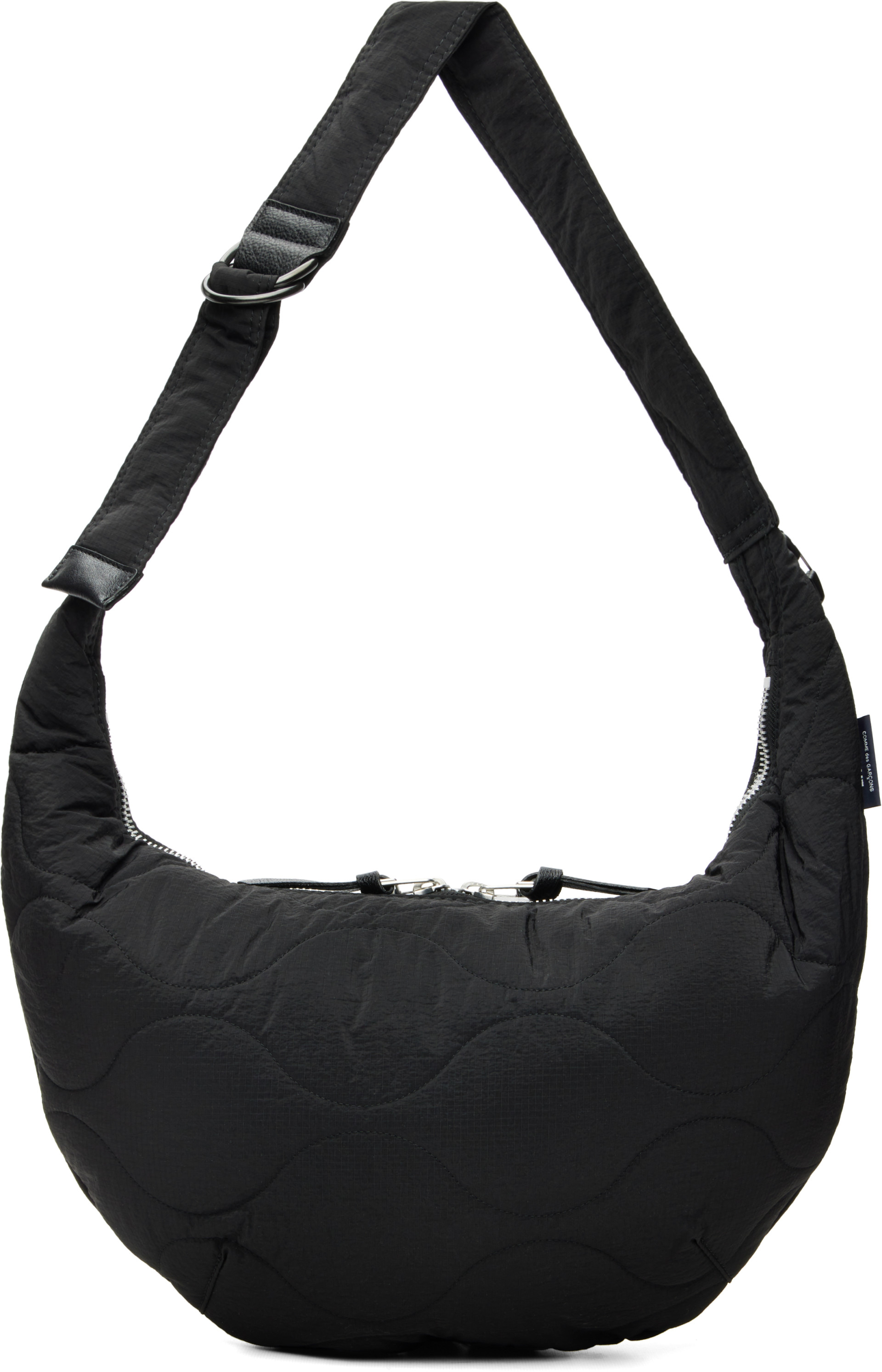 【希少】COMME des GARÇONS HOMME PLUS メッセンジャー Comme des Garçons Homme: ブラック リップストップ ナイロン