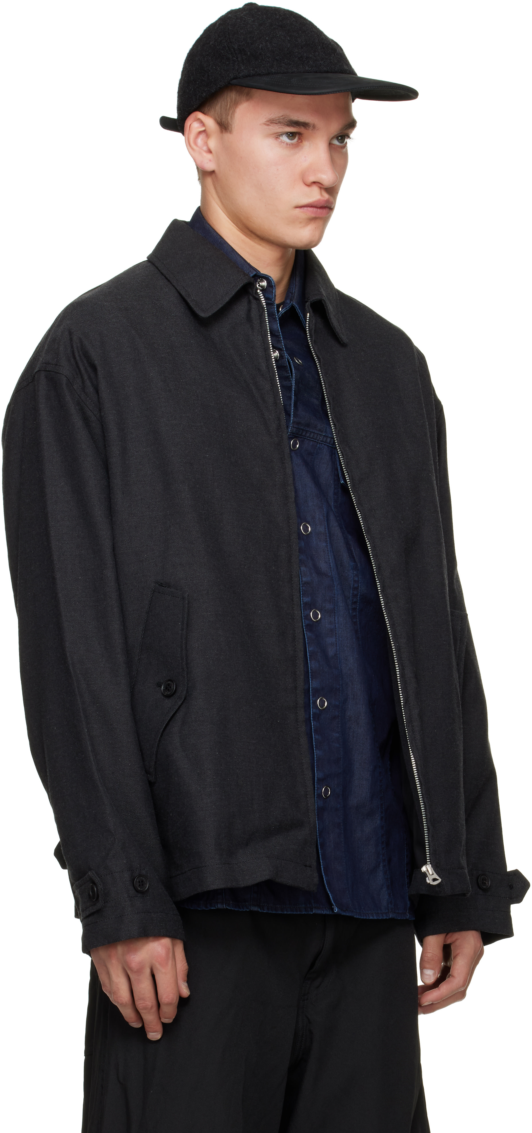 COMME des GARÇONS HOMME　コットンジャケット M　美品 Comme des Garçons Homme: グレー コットン ウール サージ ジャケット