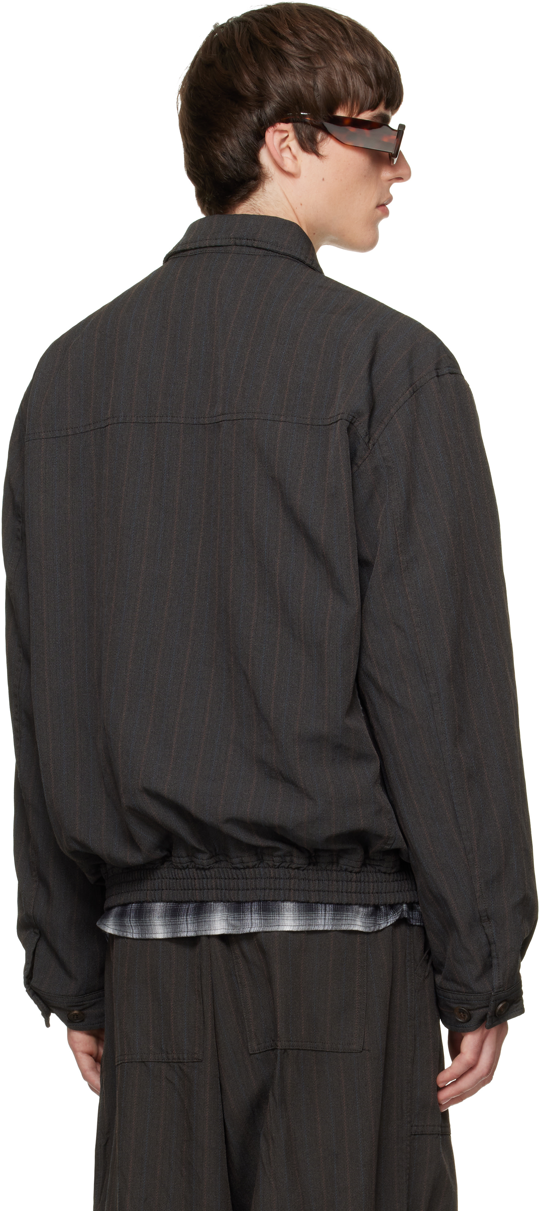 Comme des Garçons Homme - ブラウン ヘリンボーン ストライプ ジャケット