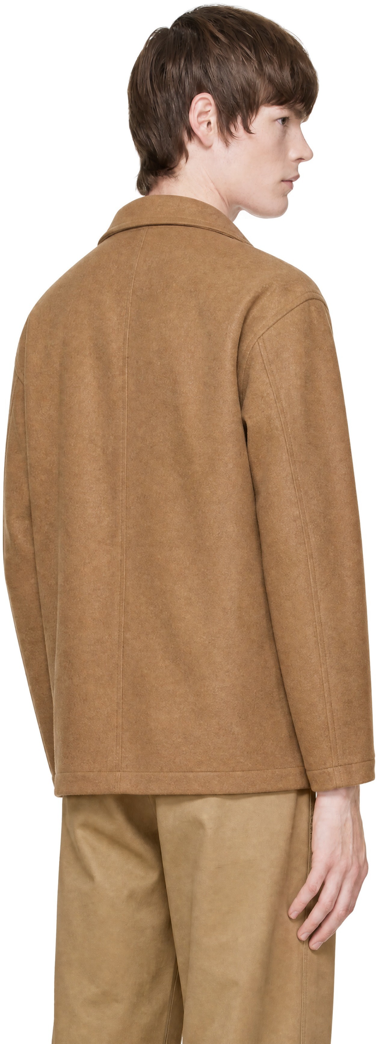 Comme des Garçons Homme - Tan Wool Beaver Bonding Jacket