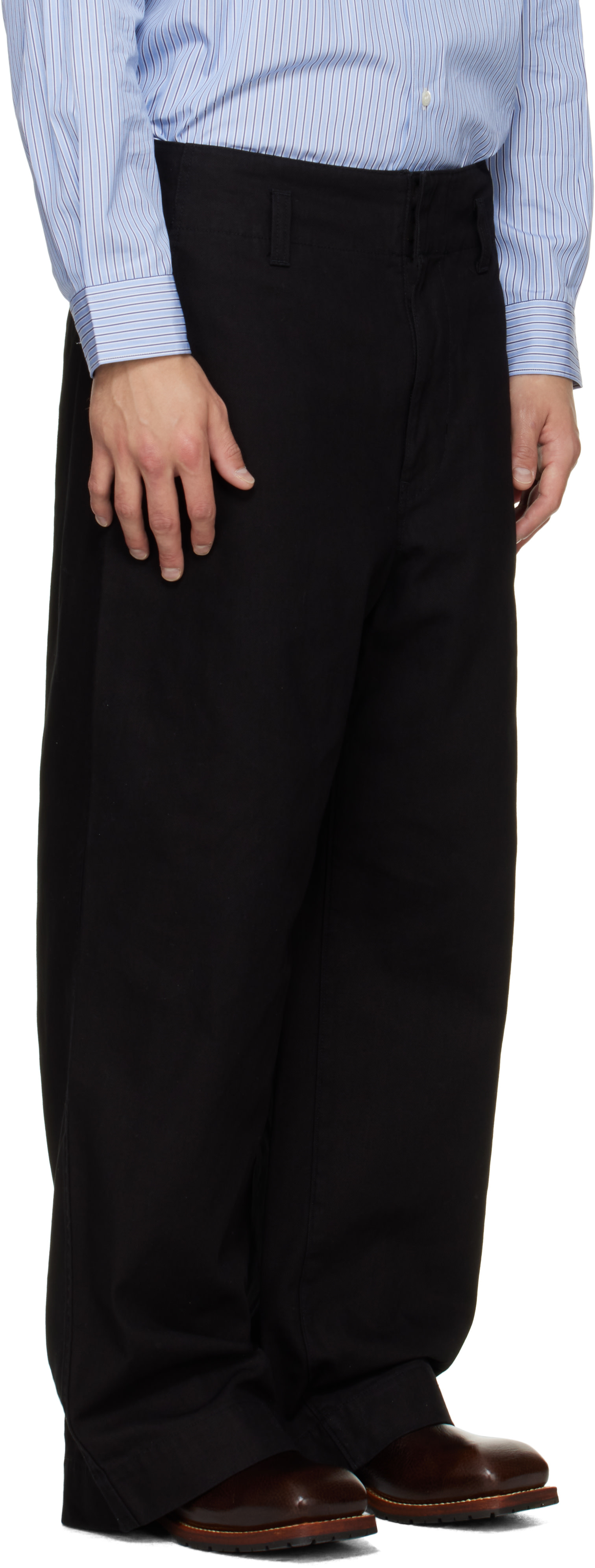 Comme des Garçons Homme: ブラック コットン ガーメントウォッシュ