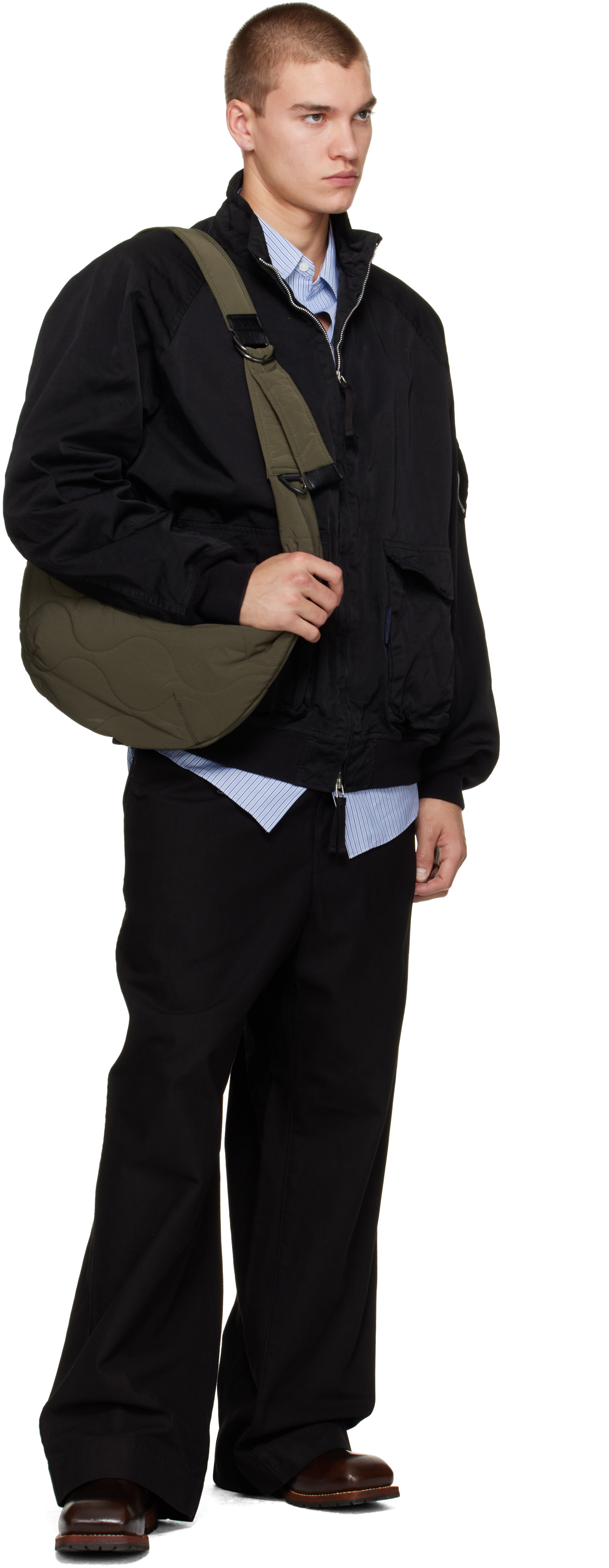 Comme des Garçons Homme: ブラック コットン ガーメントウォッシュ