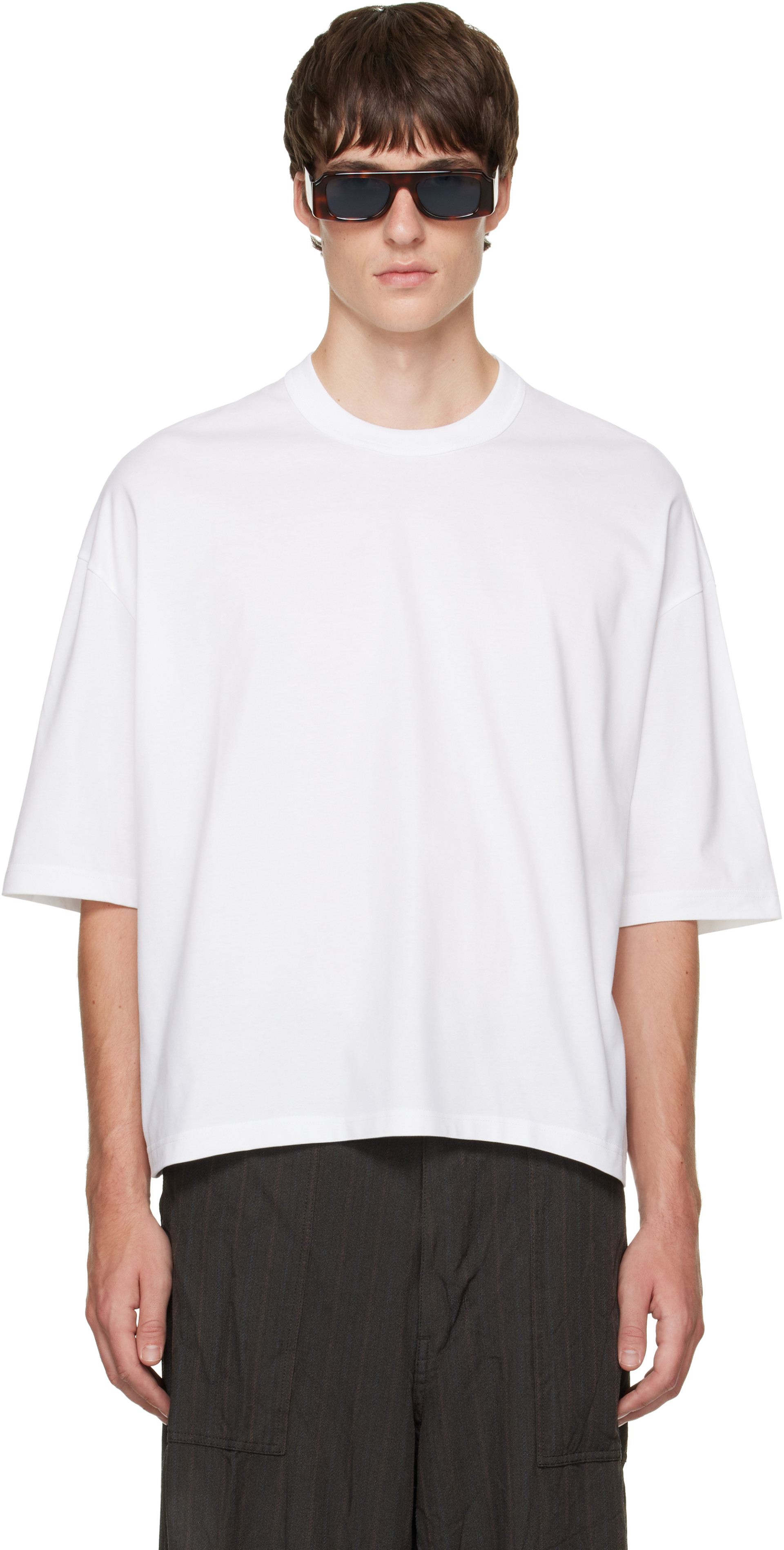 Comme des Garçons Homme: ホワイト Slightly Brushed コットン