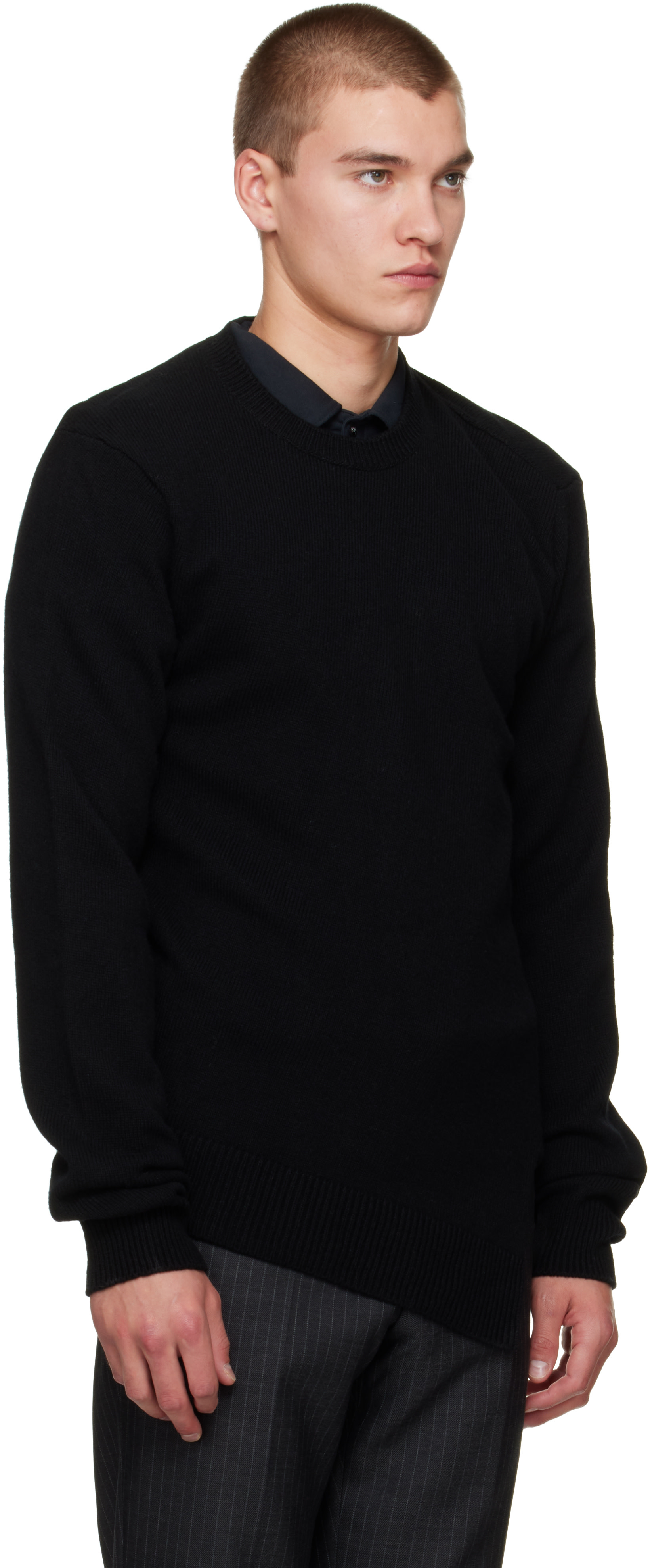 Comme des Garçons Homme Deux: ブラック ウール セーター | SSENSE 日本