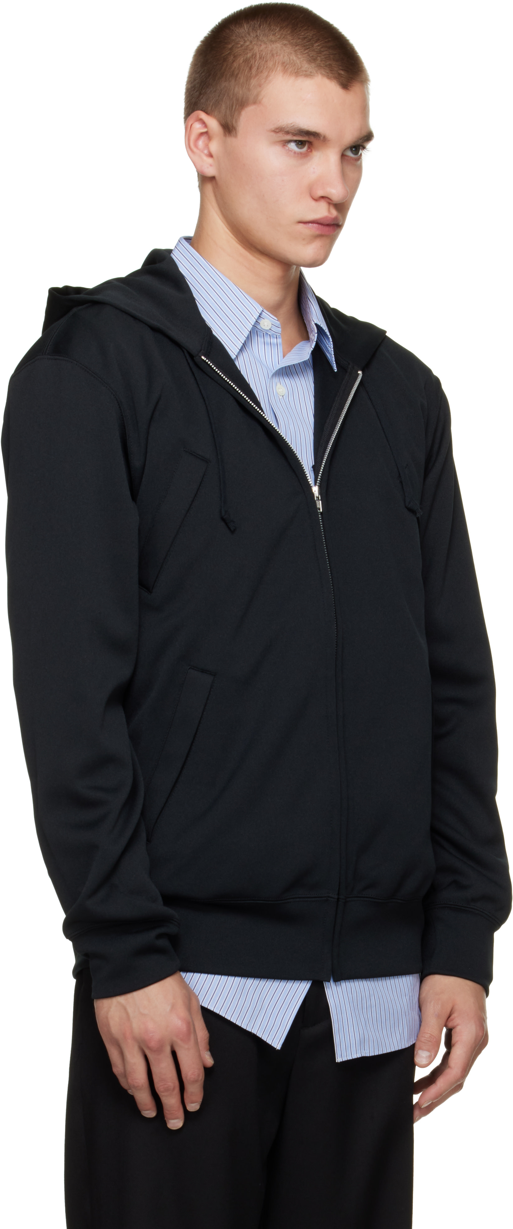 Comme des Garçons Homme Deux: Black Four Pocket Hoodie | SSENSE