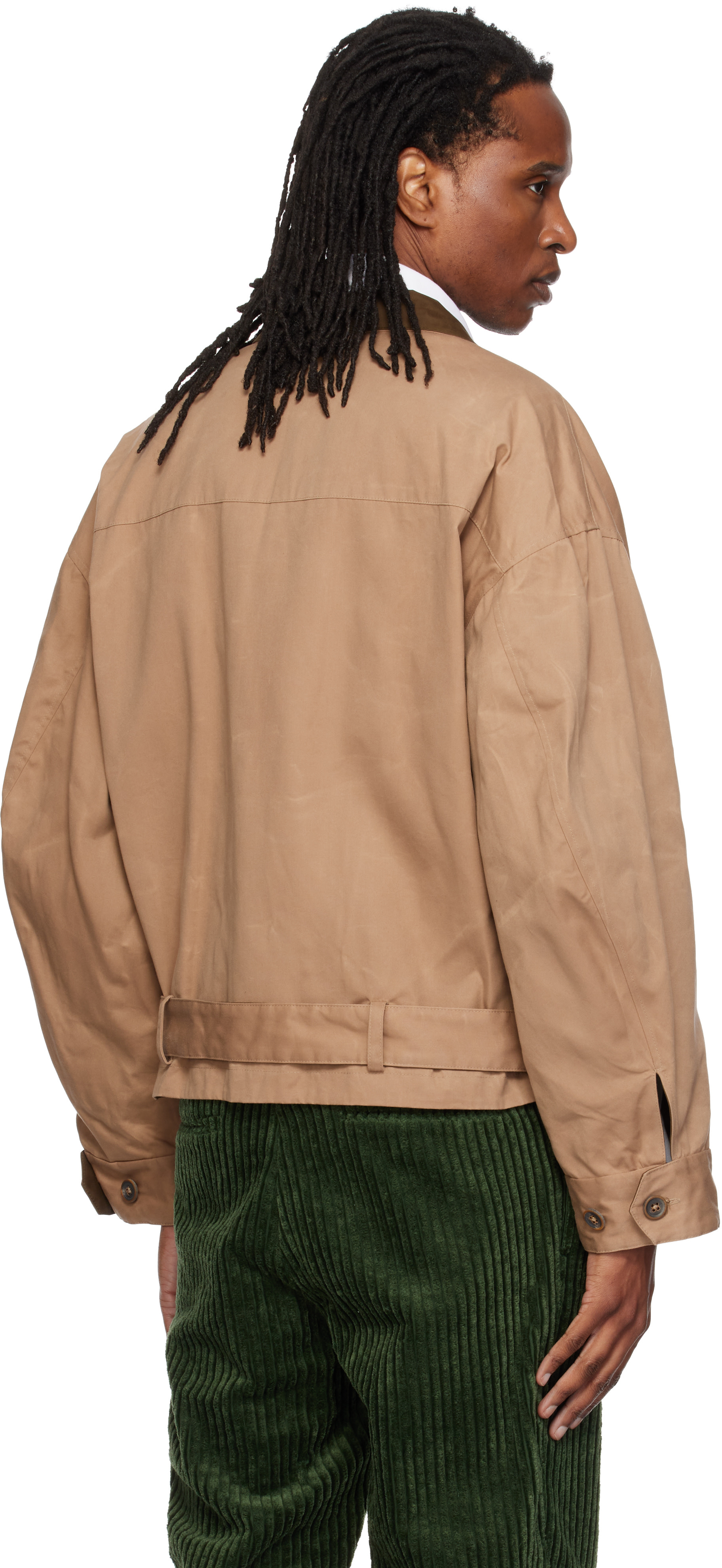SOSHIOTSUKI - Blouson réversible beige en coton ciré