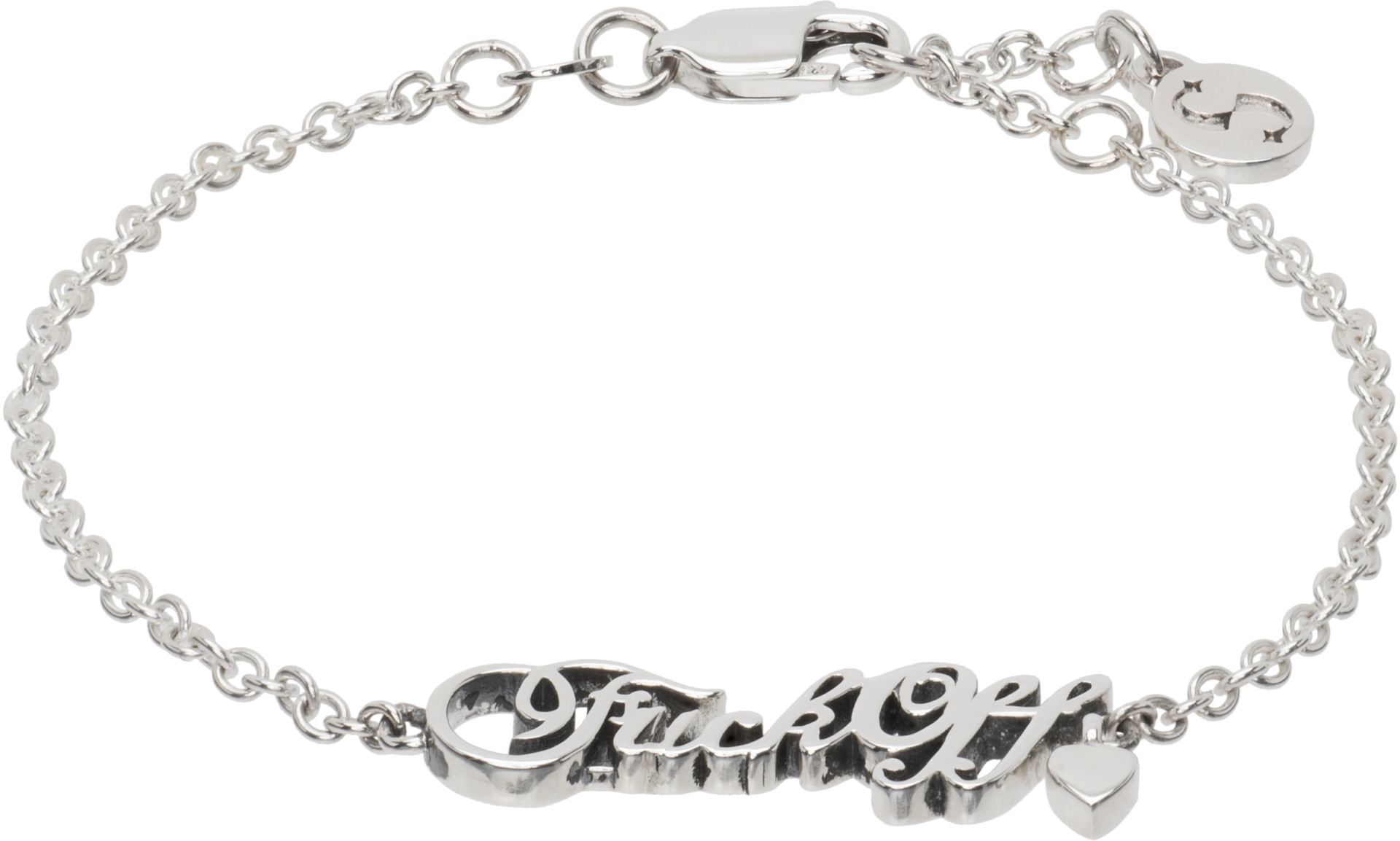 Stolen Girlfriends Club: 'Fuck Off' Script Bracelet | SSENSE Canada