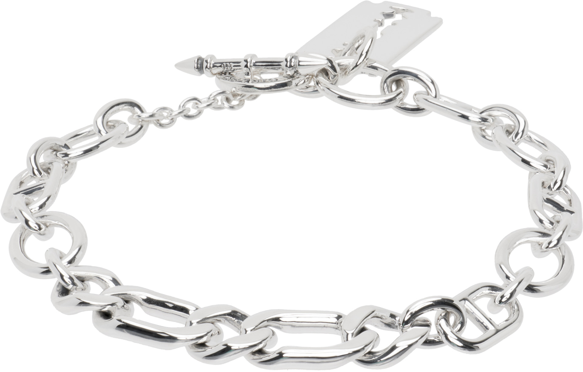 STOLEN GIRLFRIENDS CLUB ブレスレット シルバー 925 Stolen Girlfriends Club: Multi Chain Razor Bracelet | SSENSE Australia