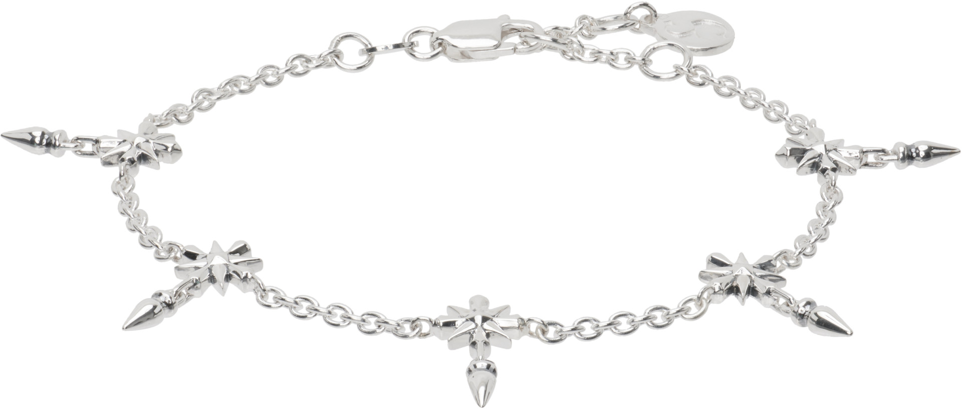 STOLEN GIRLFRIENDS CLUB ブレスレット シルバー 925 Stolen Girlfriends Club: Midnight Cross Bracelet | SSENSE
