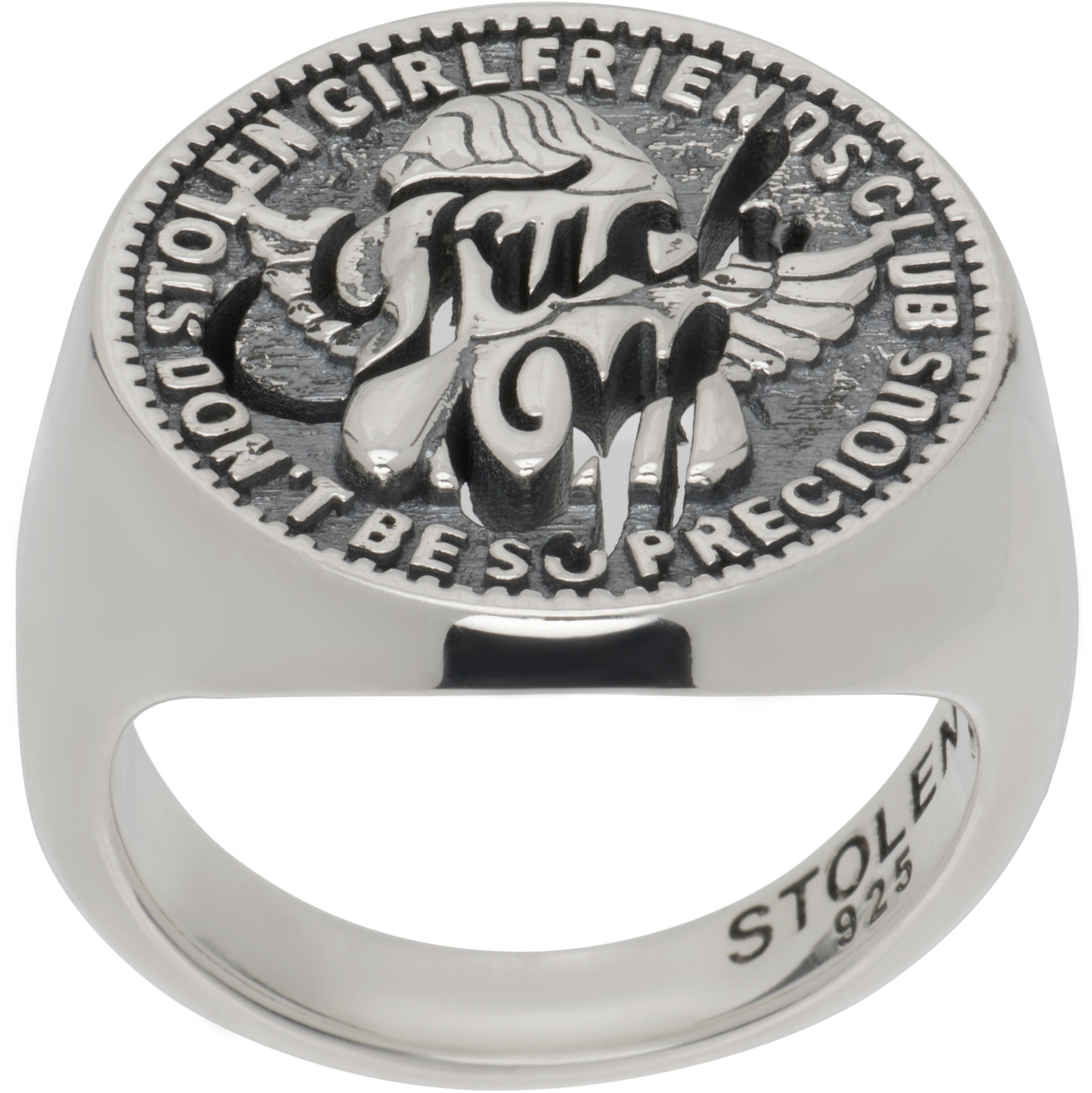Stolen Girlfriends Club: 'Fuck Off' Sovereign Ring | SSENSE United