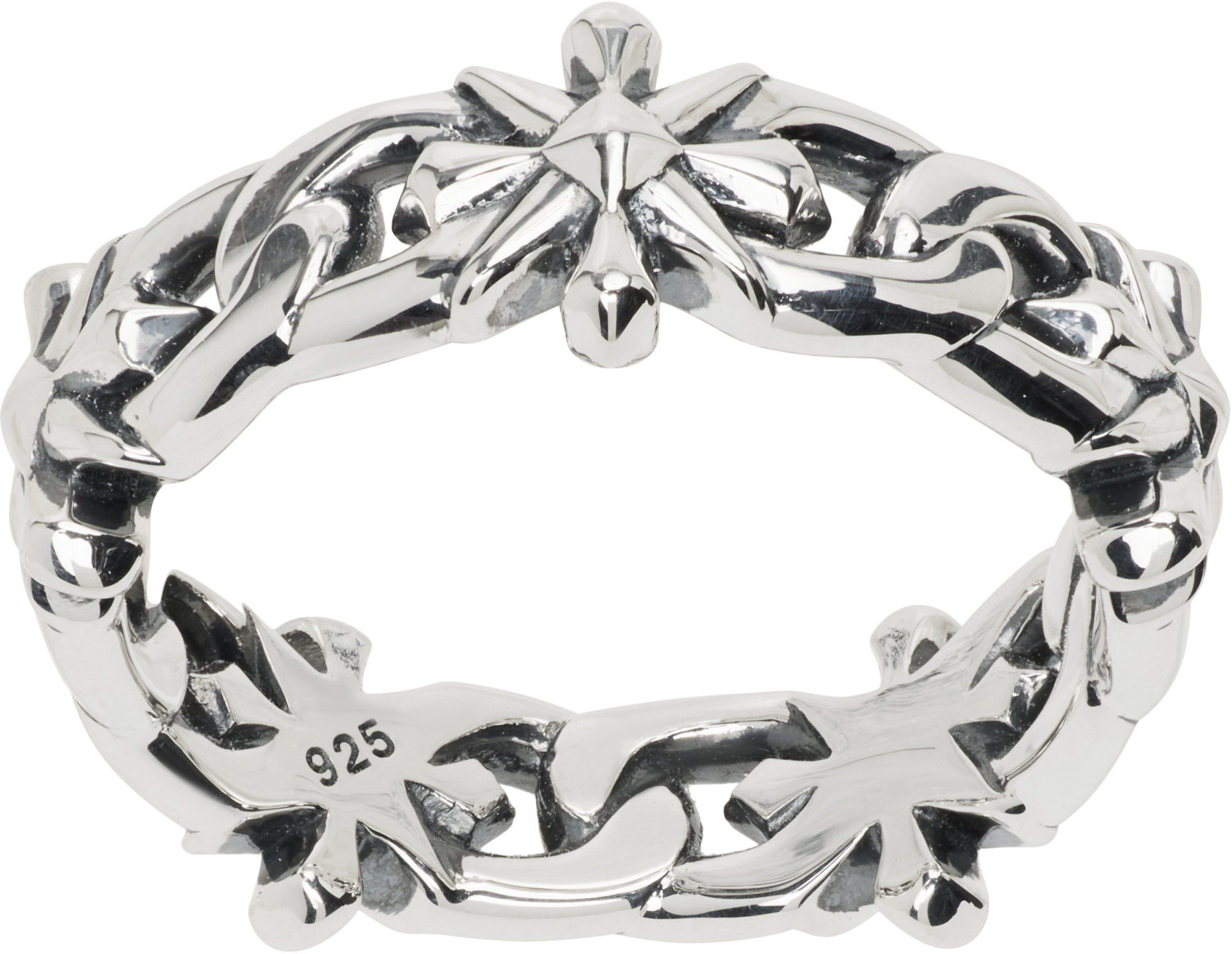 Stolen Girlfriends Club: Midnight Cross Curb Ring | SSENSE Canada