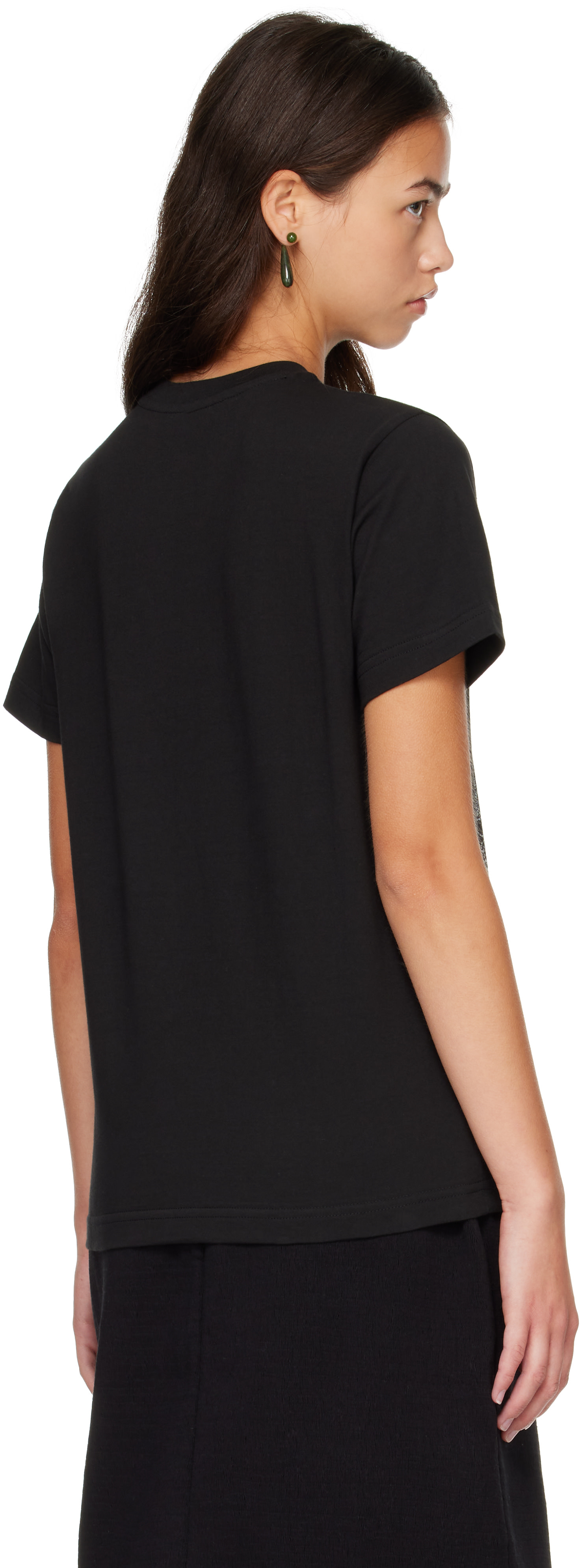 SUPER YAYA: Black 'Bonne Fete' T-Shirt | SSENSE