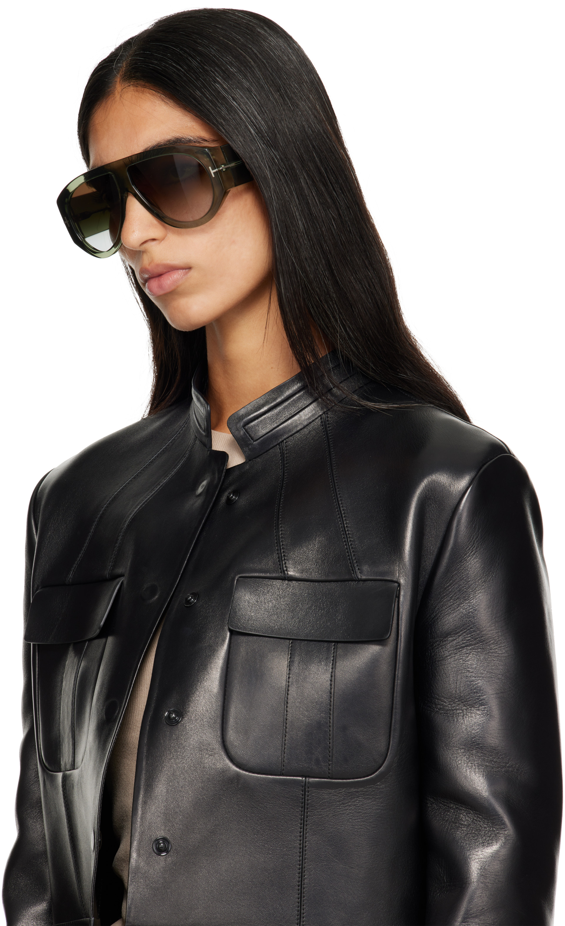 TOM FORD - Lunettes de soleil Bronson vertes