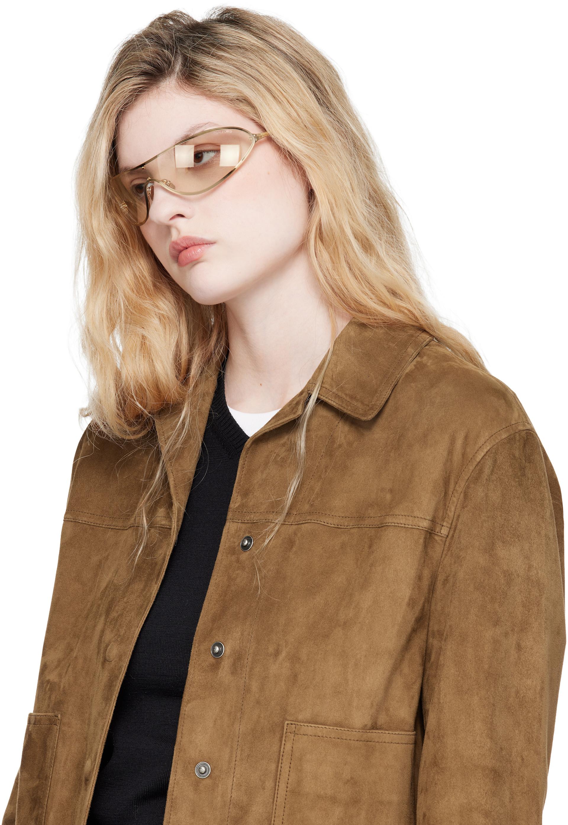 TOM FORD: ゴールド FT1396 サングラス | SSENSE 日本