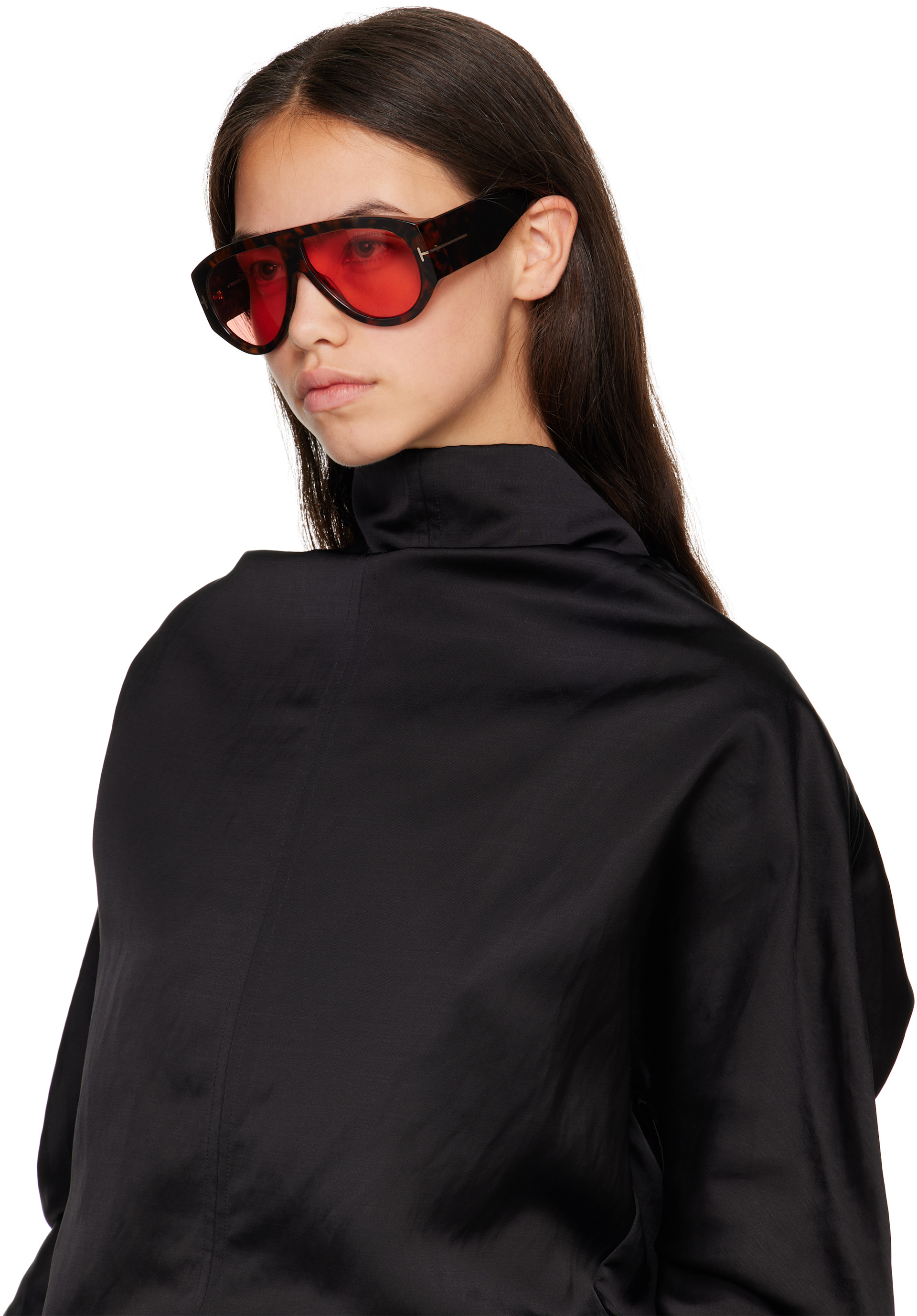 TOM FORD - Lunettes de soleil Bronson brunes