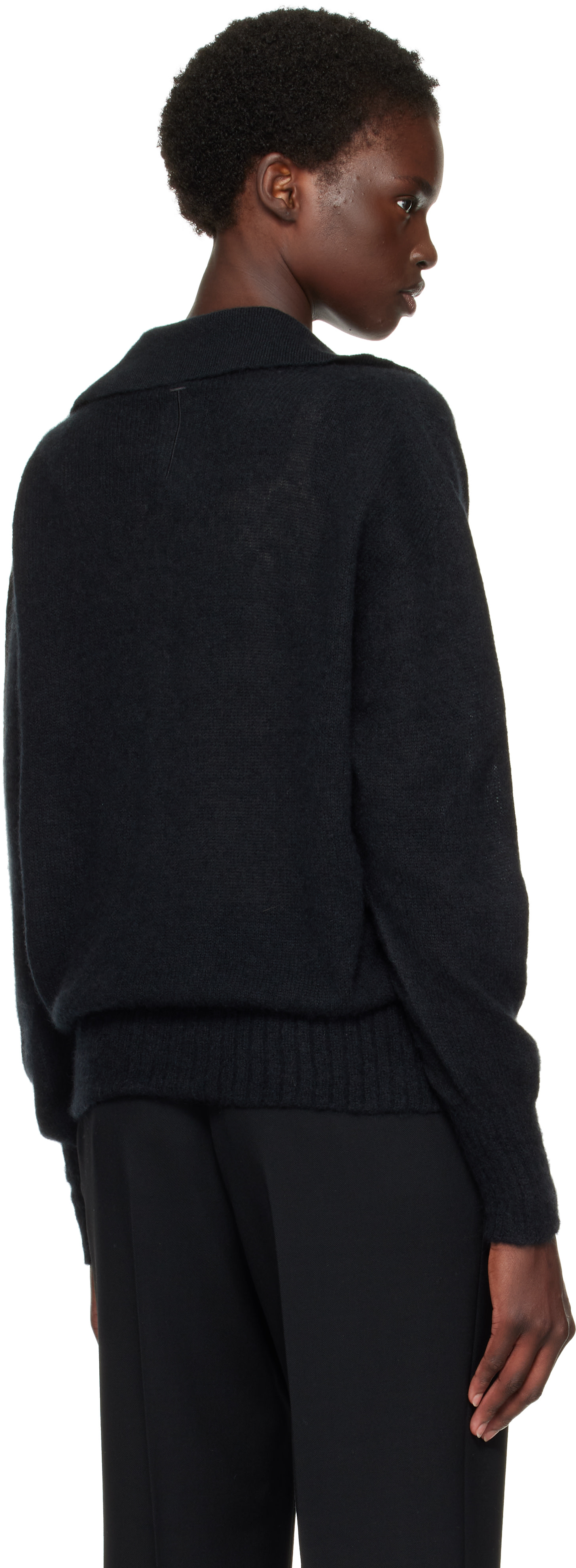 TOM FORD: ブラック Ultrasoft カシミヤシルク オーバーサイズ