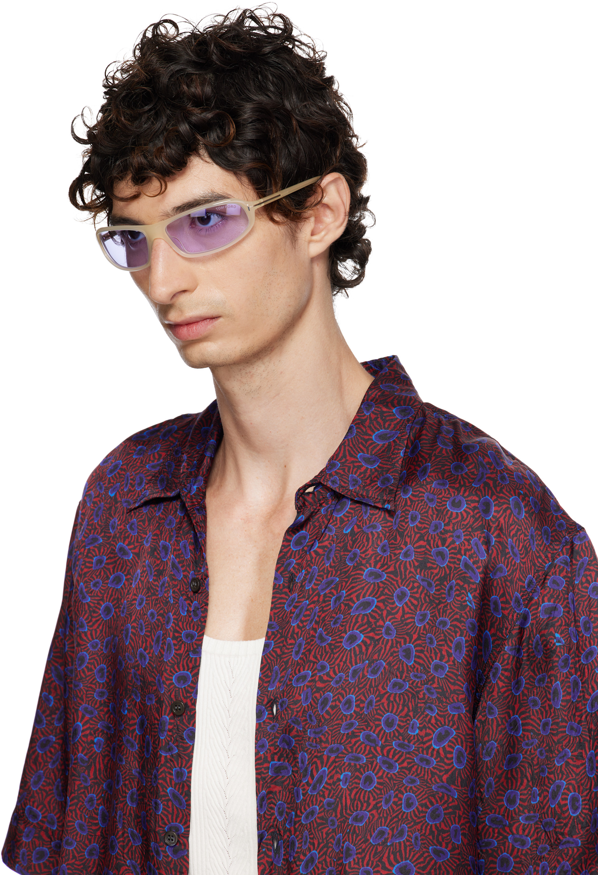 TOM FORD - 灰白色 Addison 太阳镜