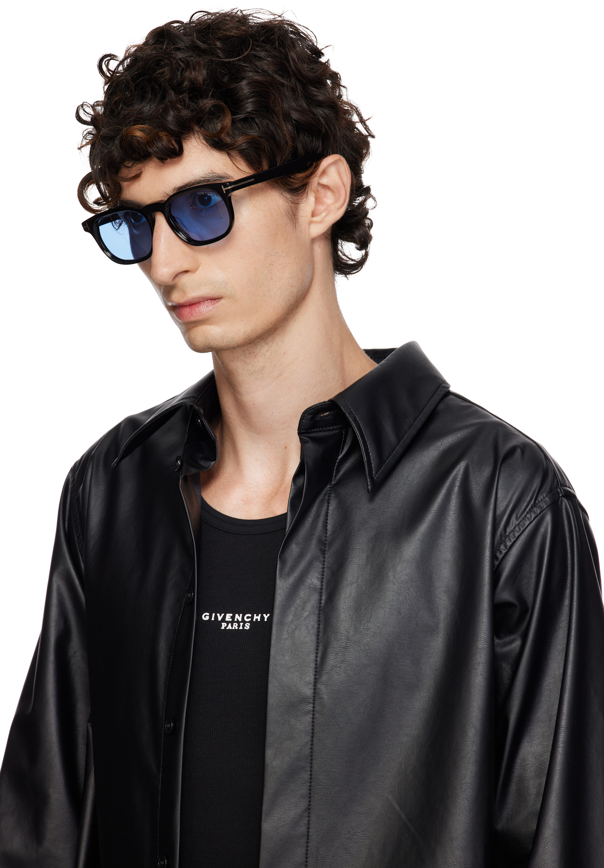TOM FORD - 블랙 라운드 선글라스