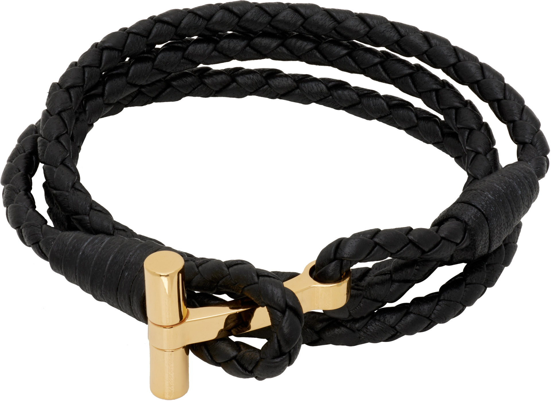 TOM FORD - Braided Leather T Bracelet