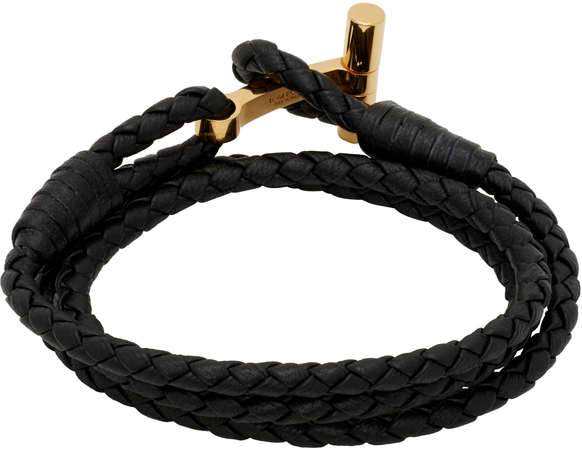 TOM FORD - Braided Leather T Bracelet