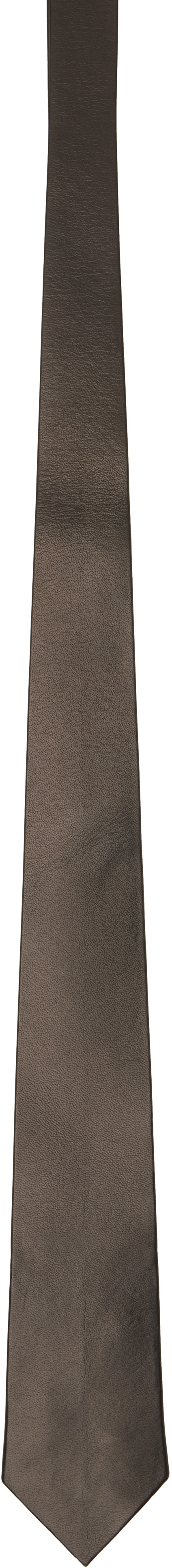 TOM FORD - Black Soft Nappa Plonge Tie