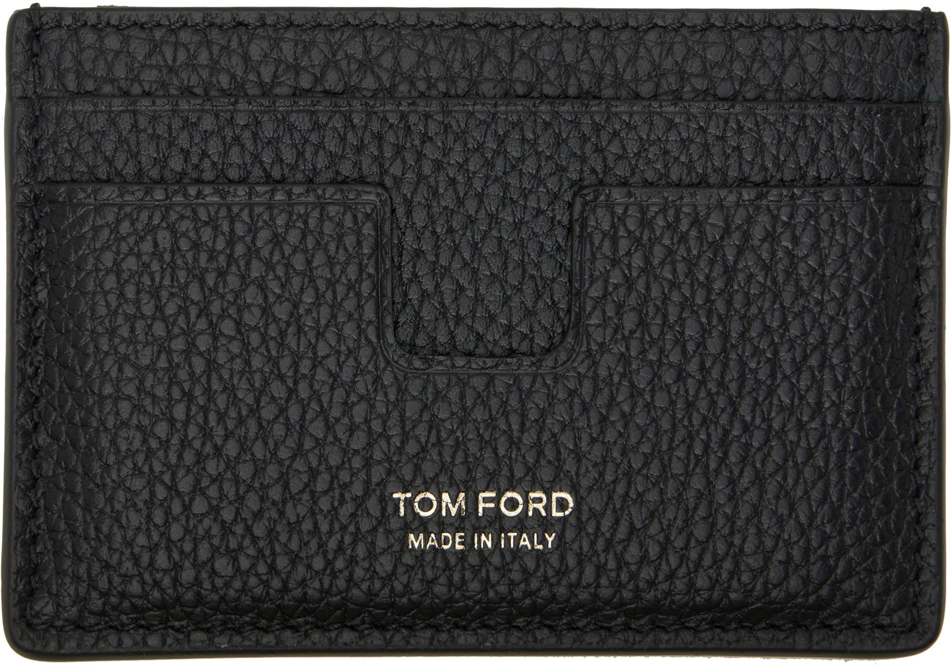 TOM FORD - 블랙 그레인 가죽 클래식 카드 지갑