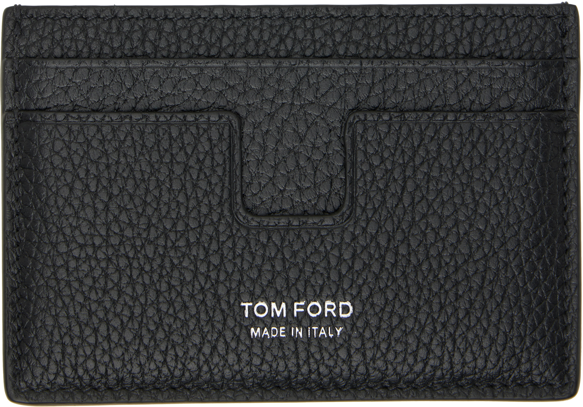 TOM FORD - 블랙 그레인 가죽 클래식 카드 지갑